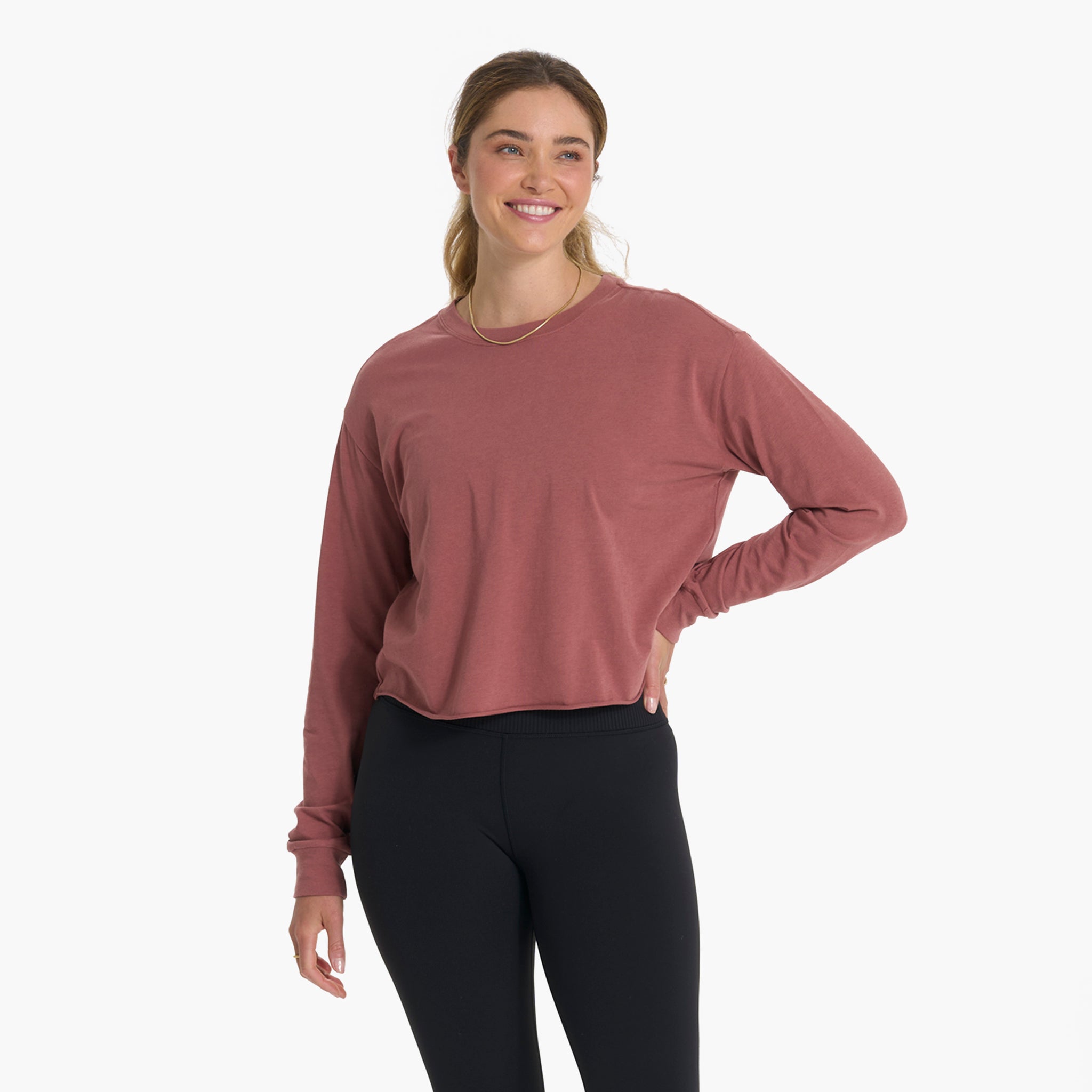 Long-Sleeve Coast Tee | Rosewood - Image 8