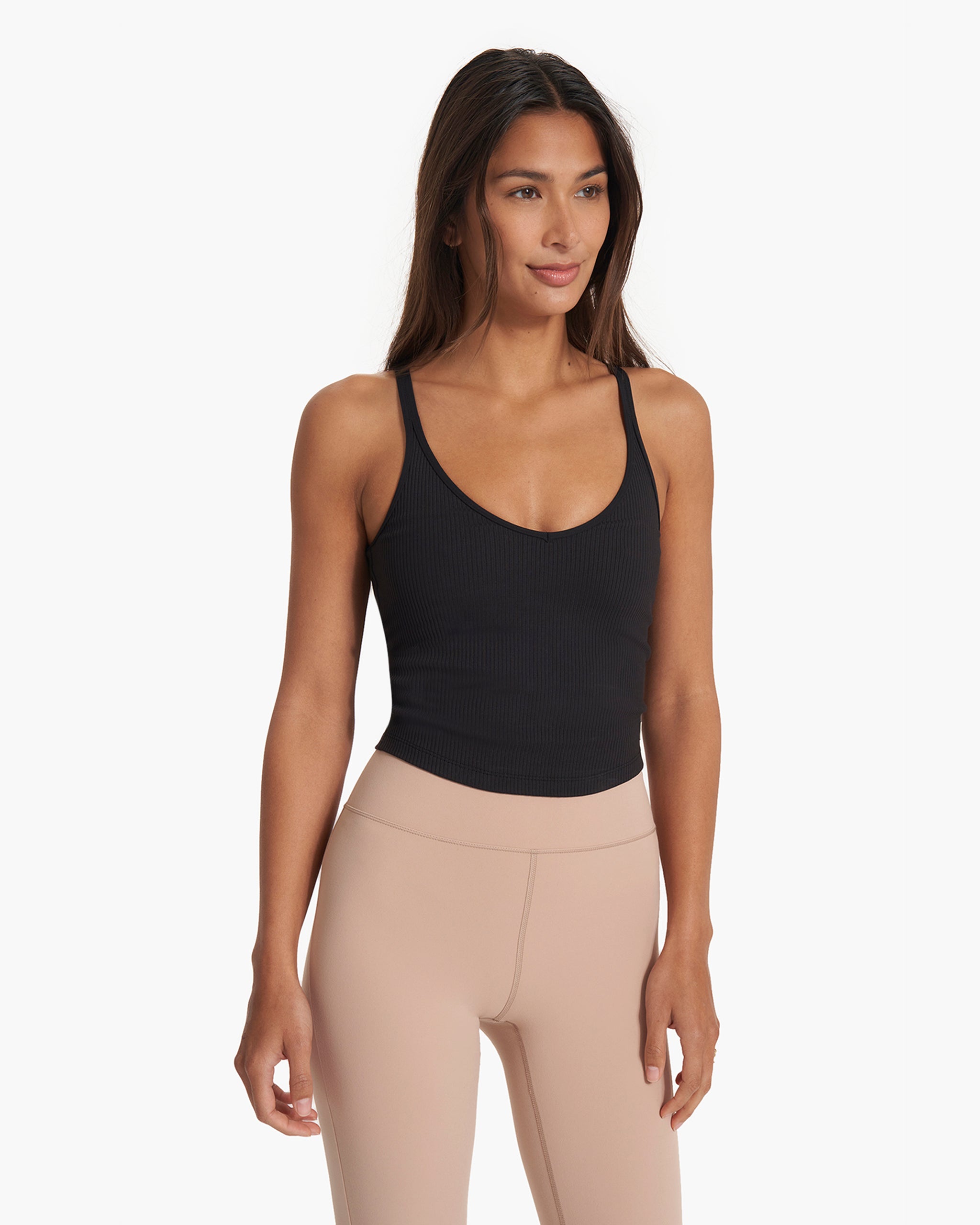 Rib Crop Tank | Black - Image 2