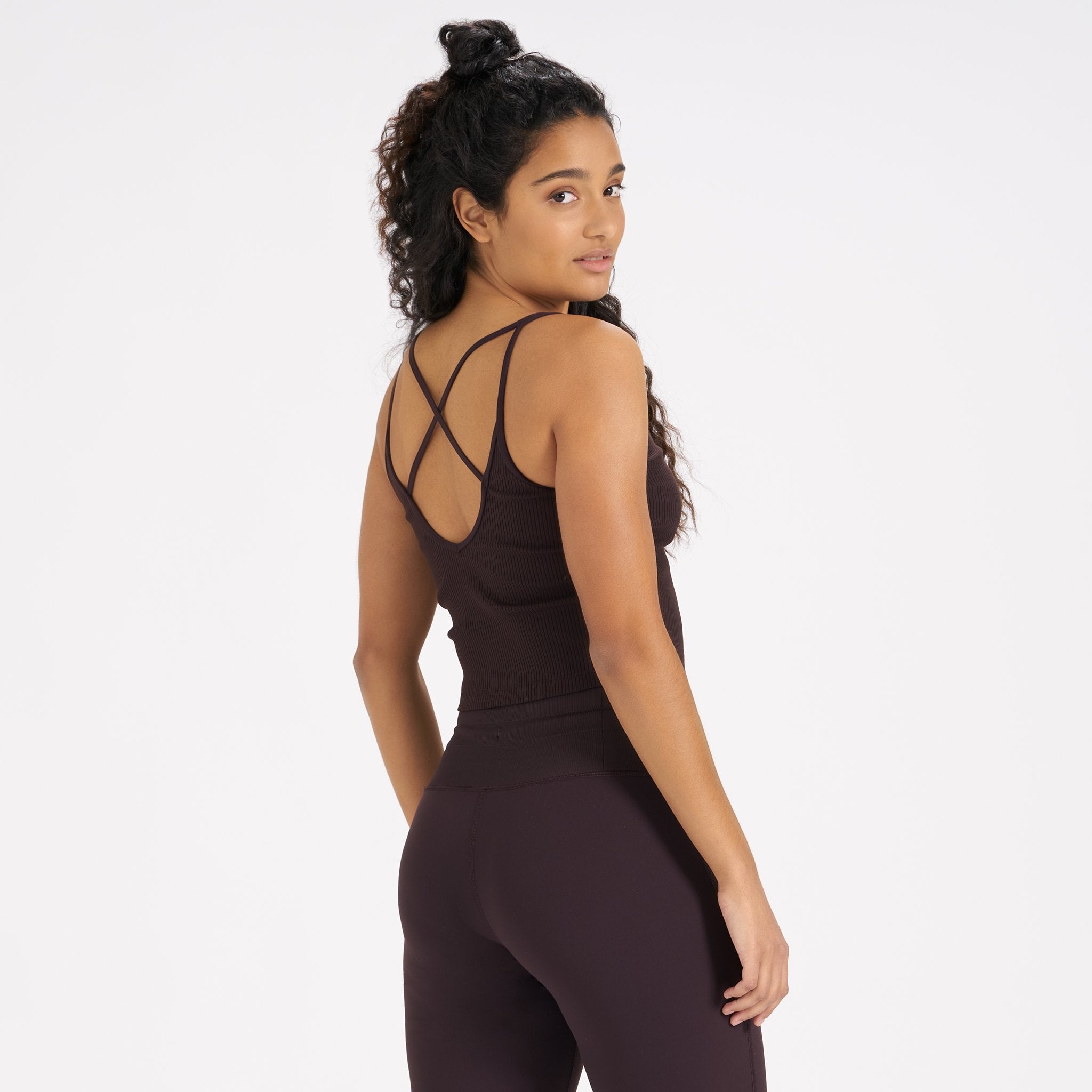 Rib Crop Tank | Dark Cherry - Image 2
