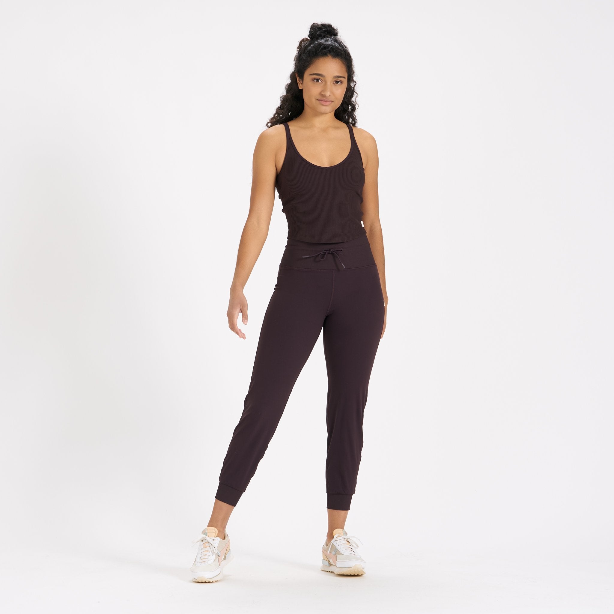 Rib Crop Tank | Dark Cherry - Image 3
