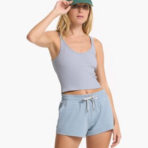 Rib Crop Tank | Light Cloud