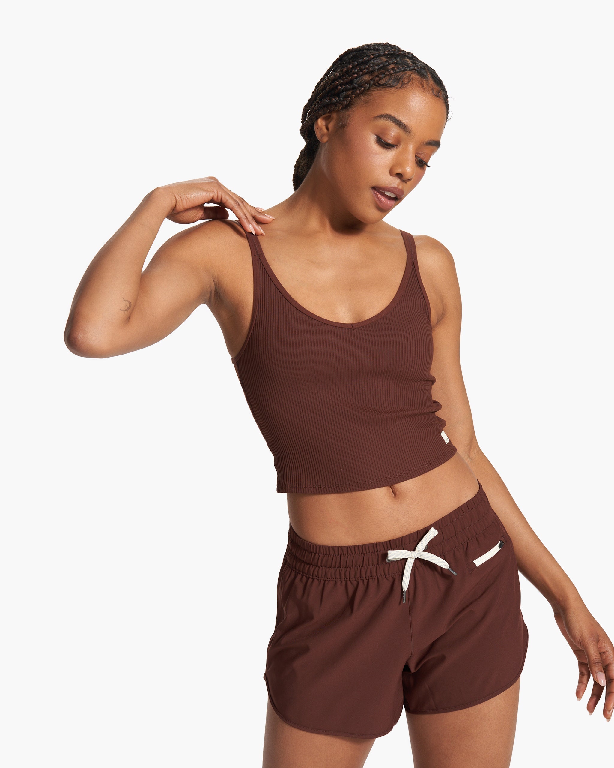 Rib Crop Tank | Mulberry - Image 3