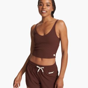 Rib Crop Tank | Mulberry
