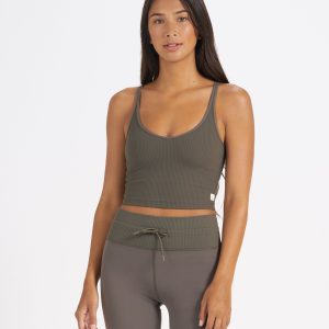 Rib Crop Tank | Oregano