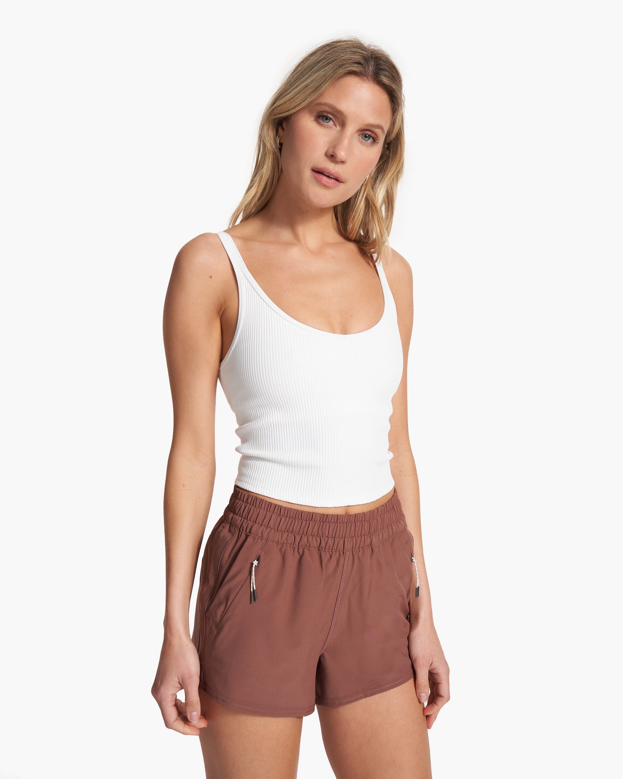 Rib Crop Tank | White - Image 3