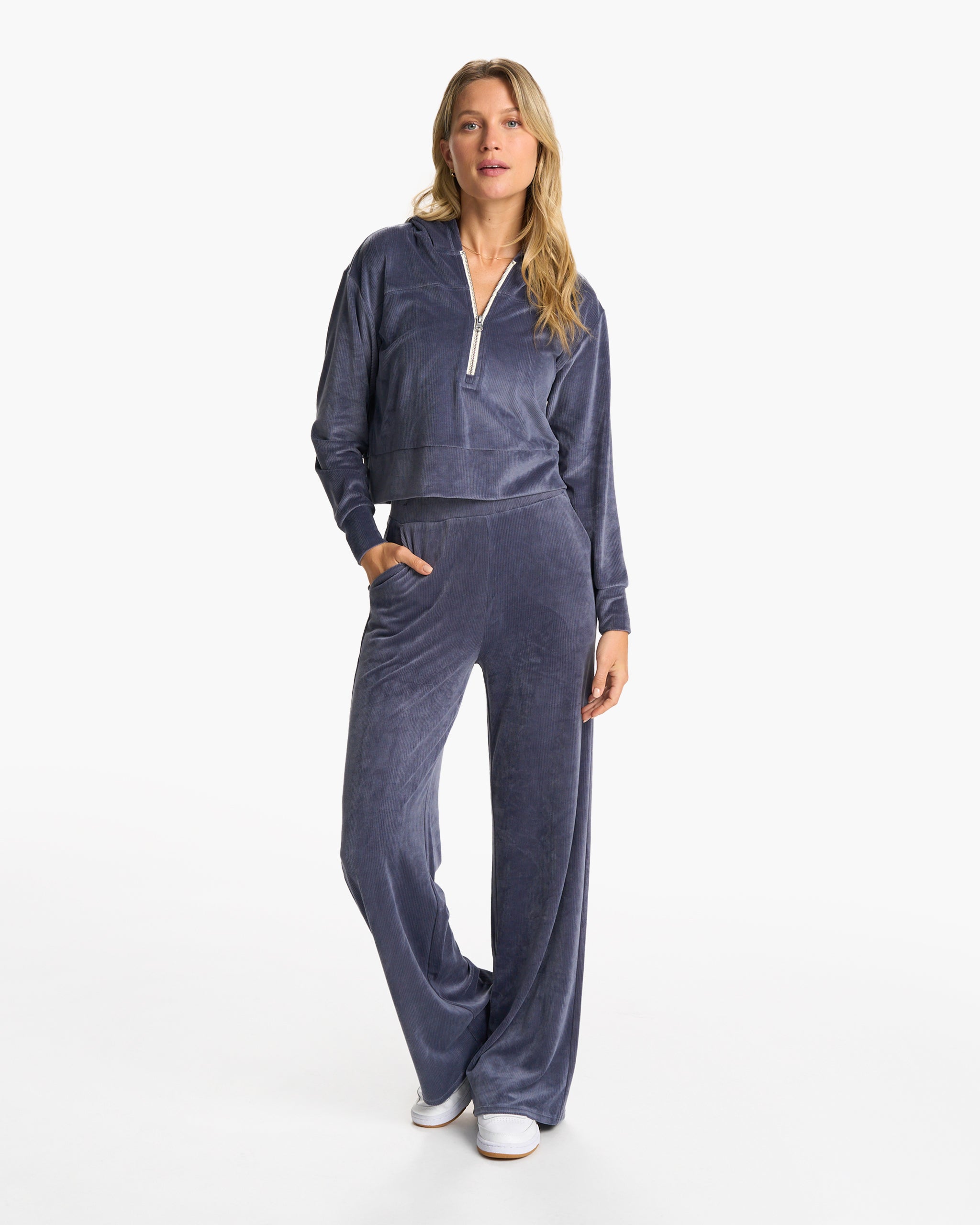Haven Half Zip Hoodie | Azure - Image 6