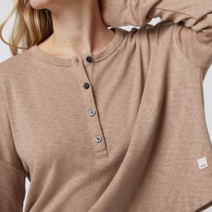 Long Sleeve Sunrise Oversize Henley | Goldenrod