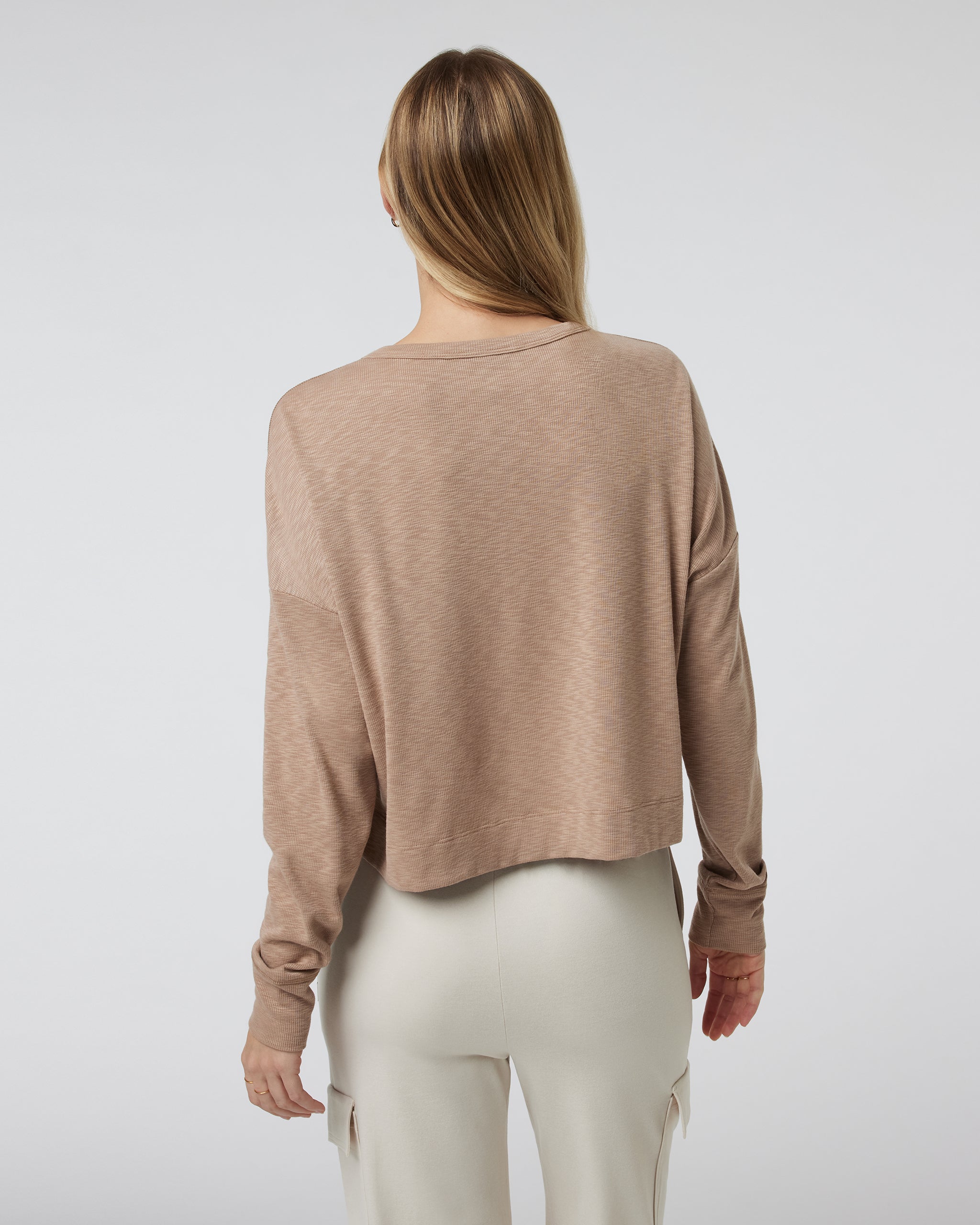 Long Sleeve Sunrise Oversize Henley | Goldenrod - Image 3