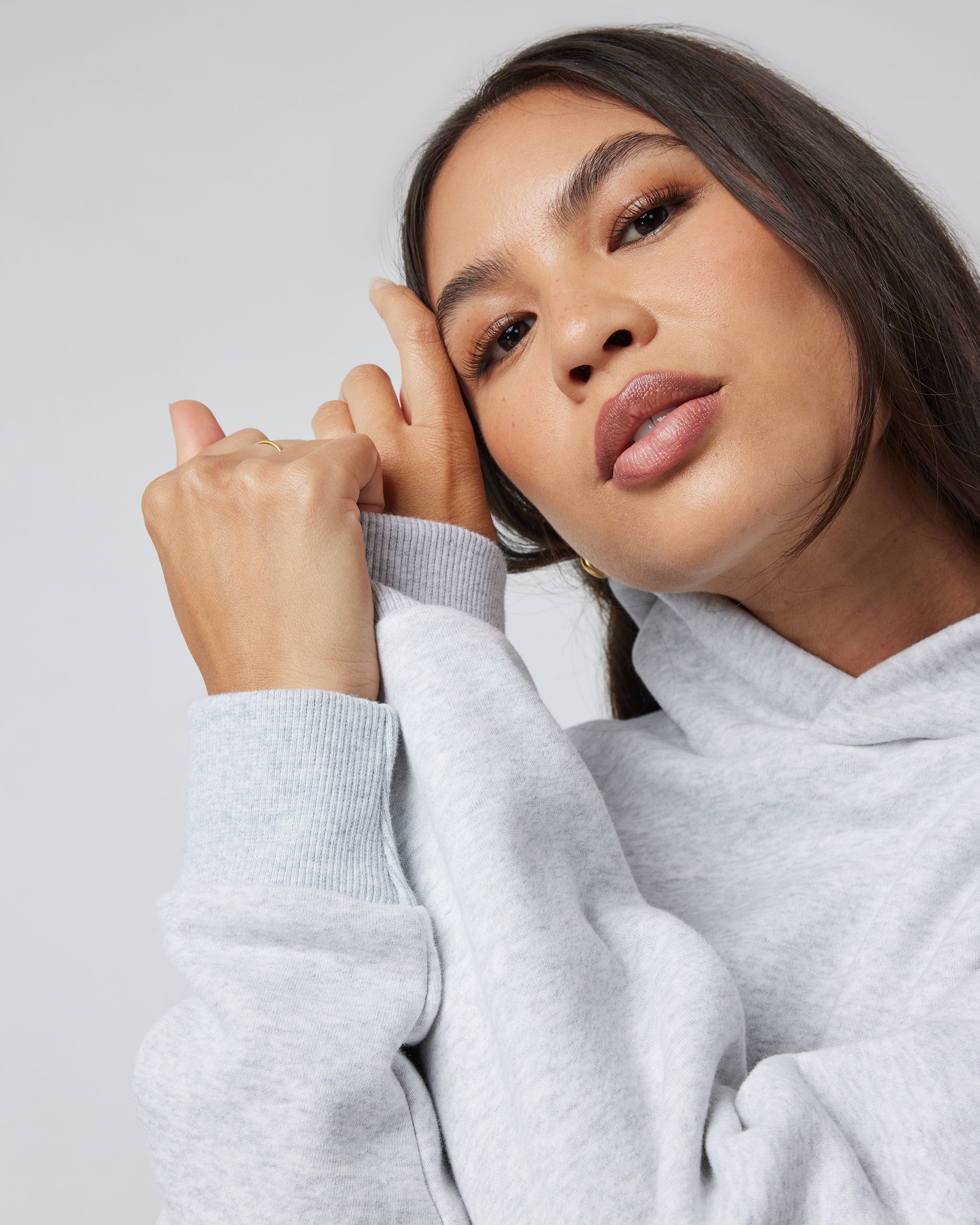Restore Oversized Hoodie | Pale Grey Heather - Image 4