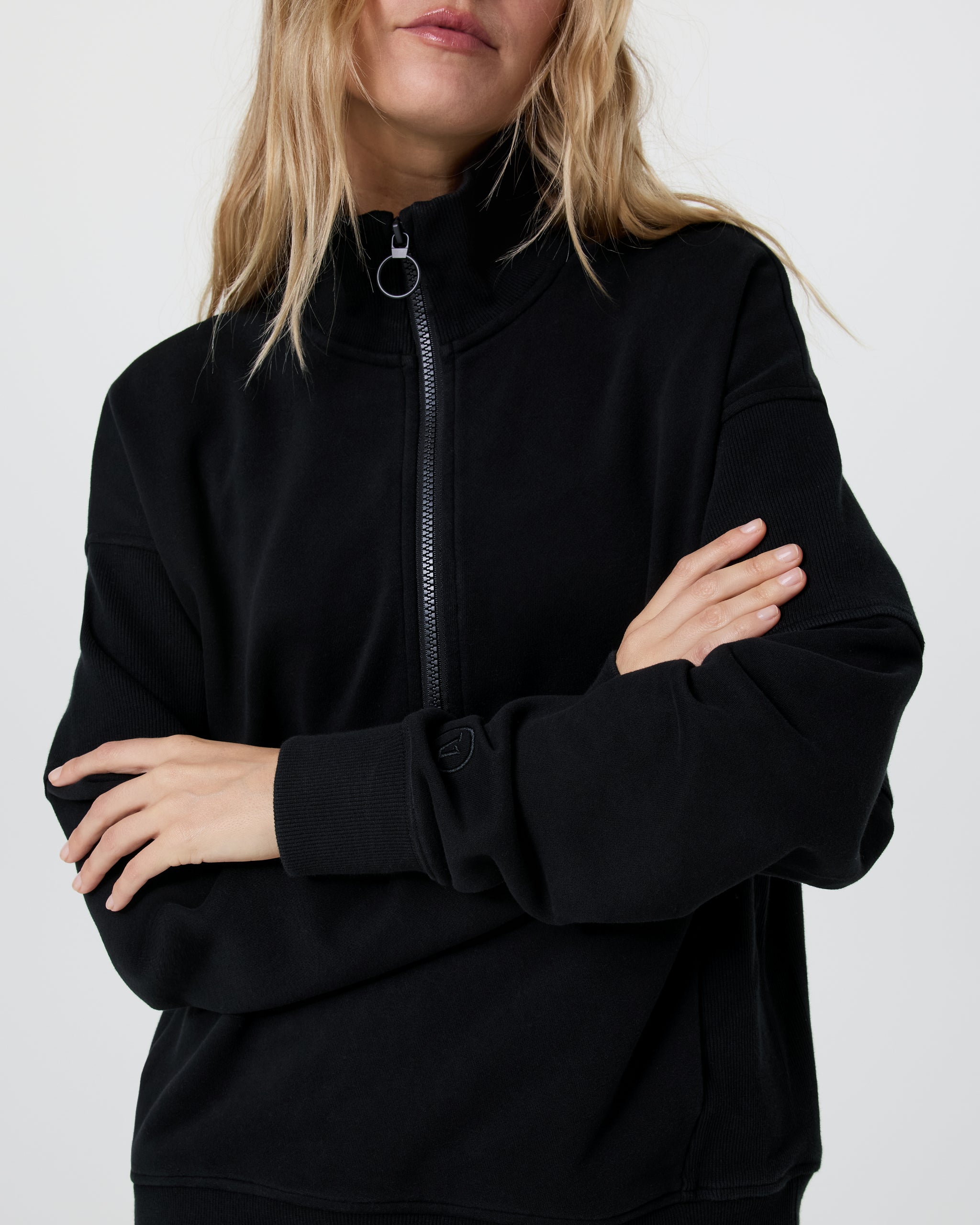 Sedona Rib Half Zip | Black - Image 4