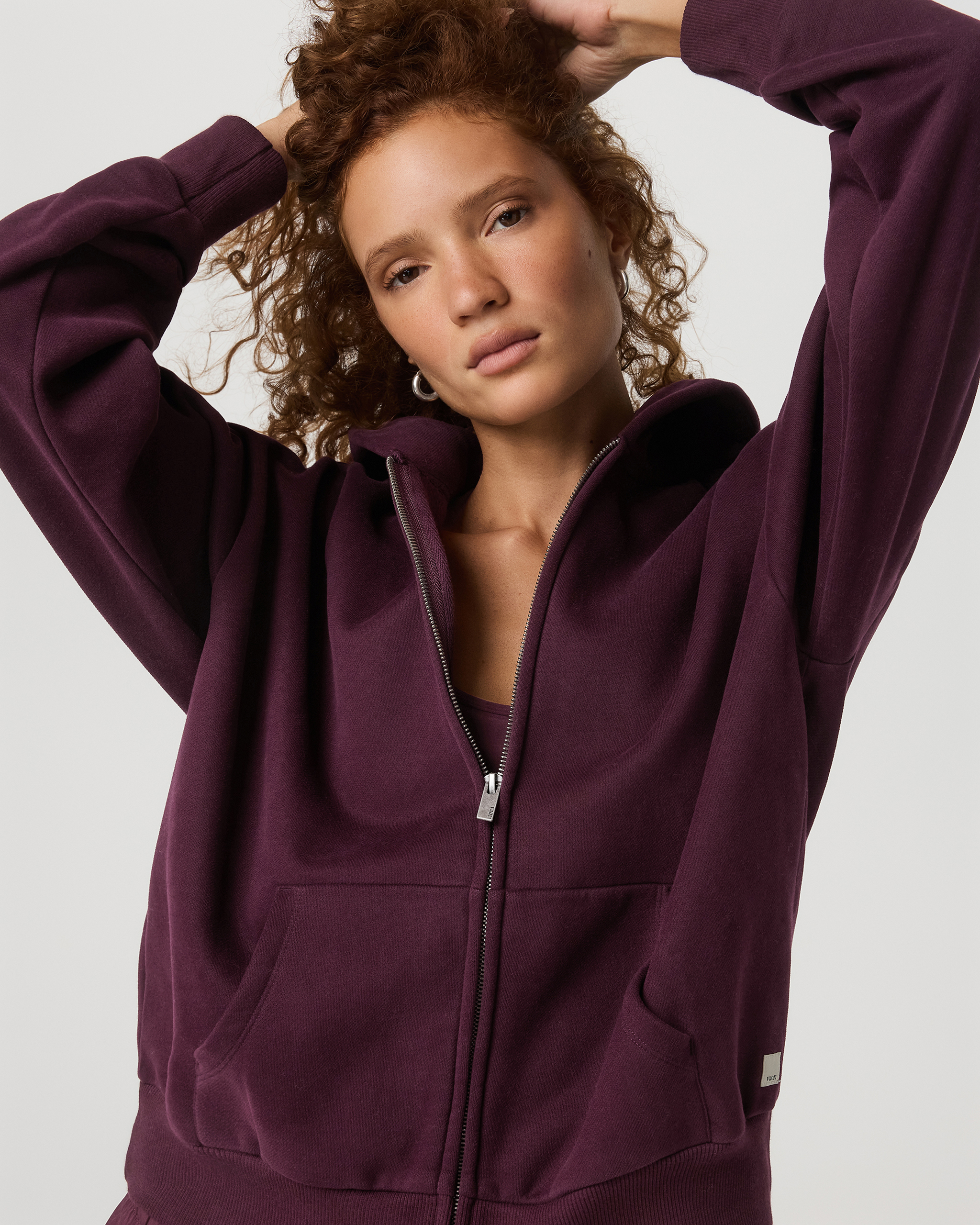 Restore Full Zip Hoodie | Cerise