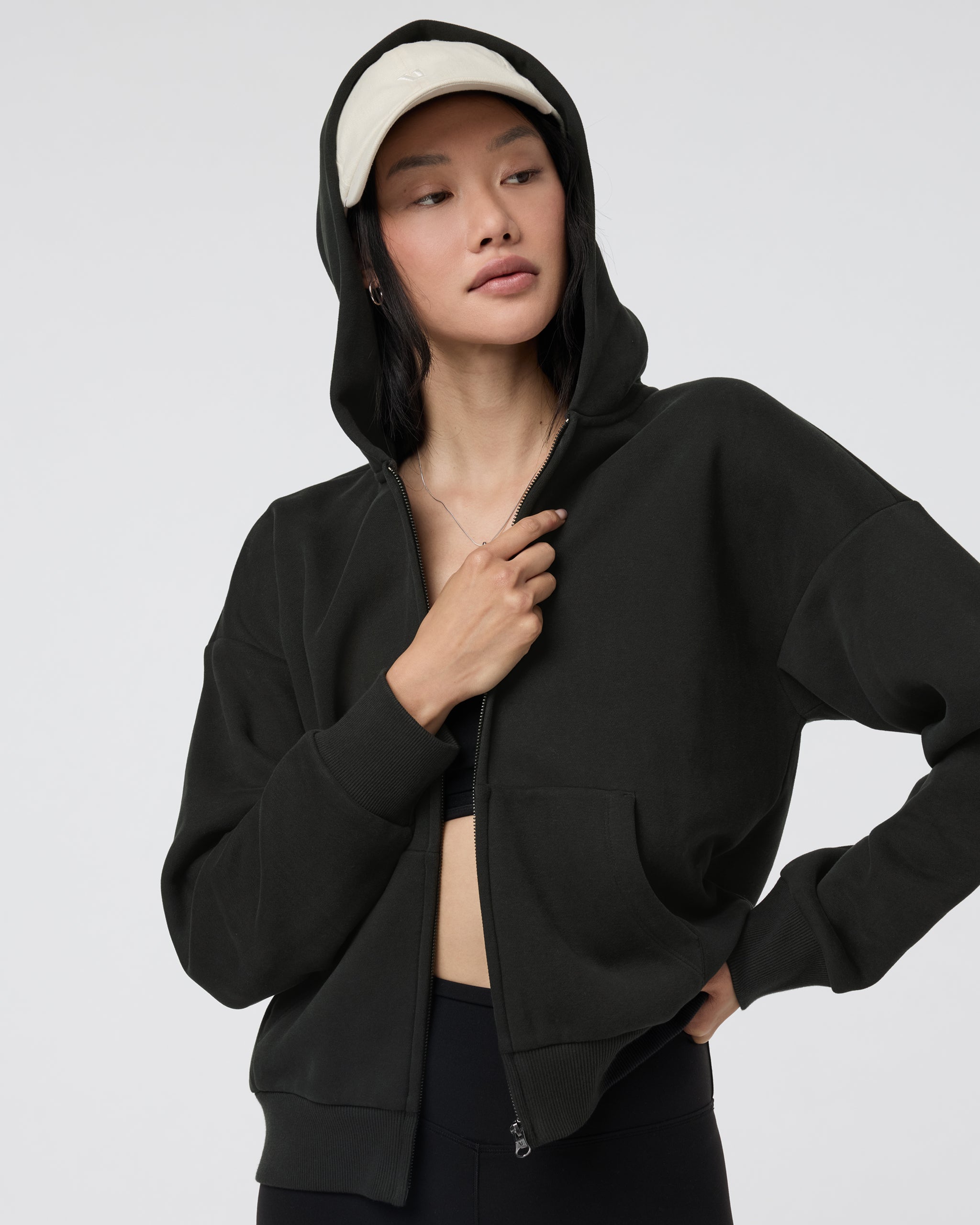 Restore Full Zip Hoodie | Washed Black - Image 4
