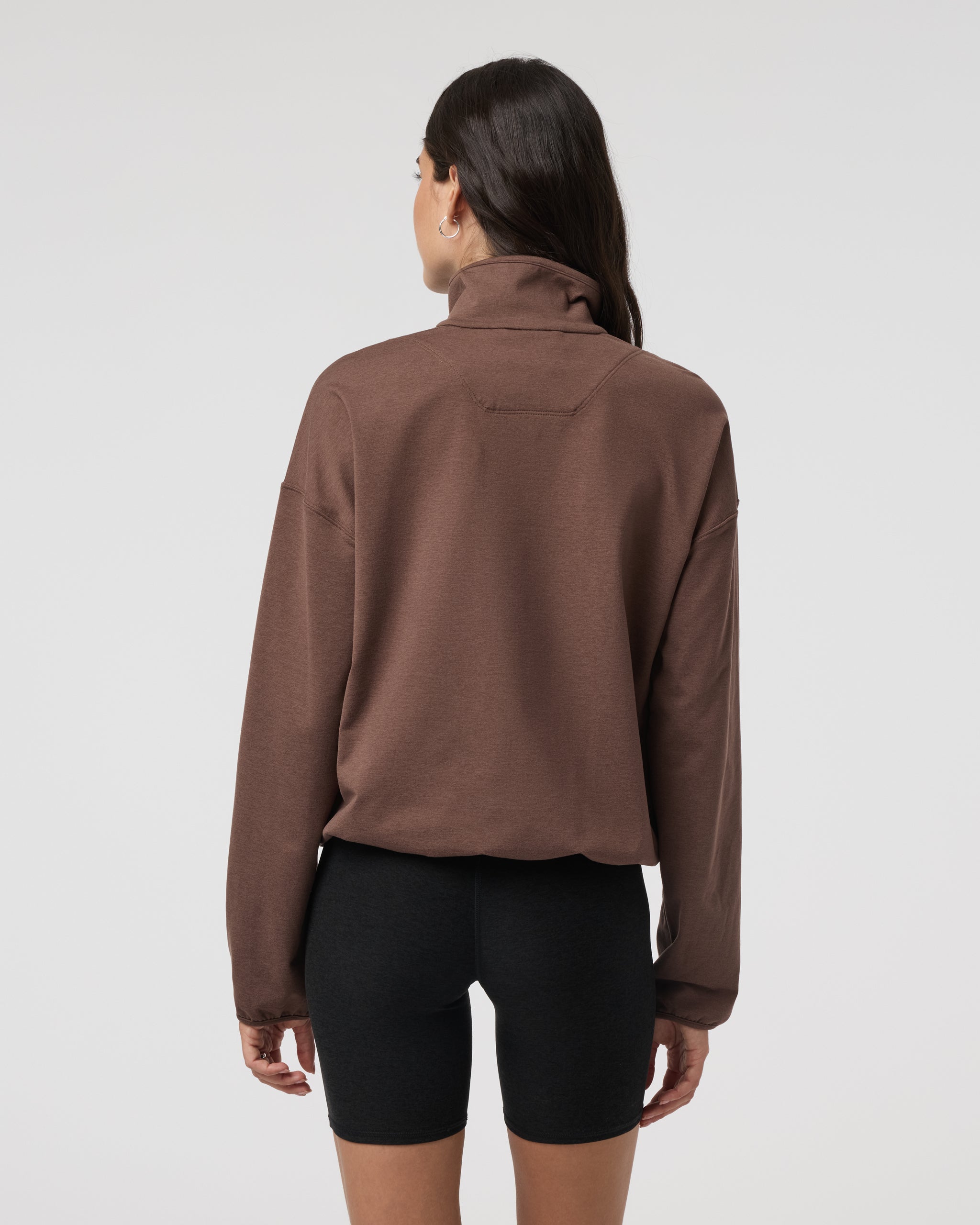 Granite Snap Mock | Chocolate Milk Heather - Image 4