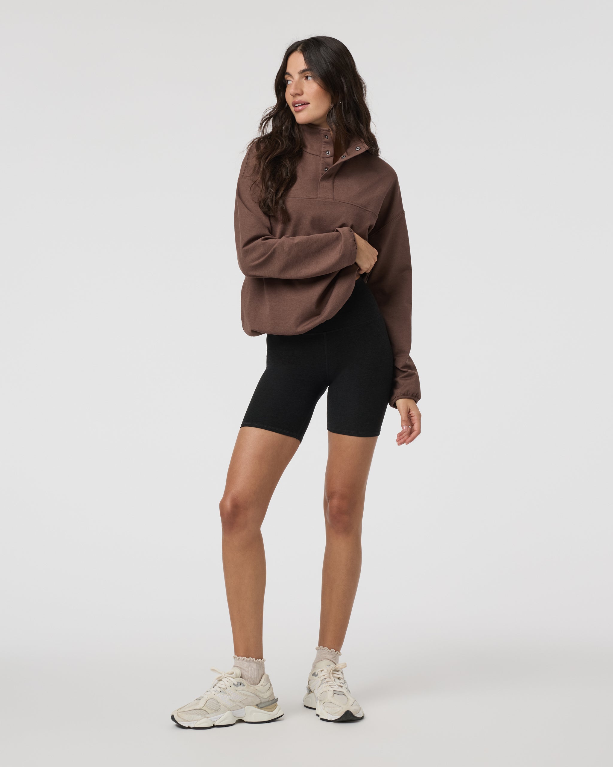 Granite Snap Mock | Chocolate Milk Heather - Image 3