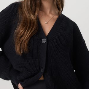 Alps Boyfriend Cardigan | Black