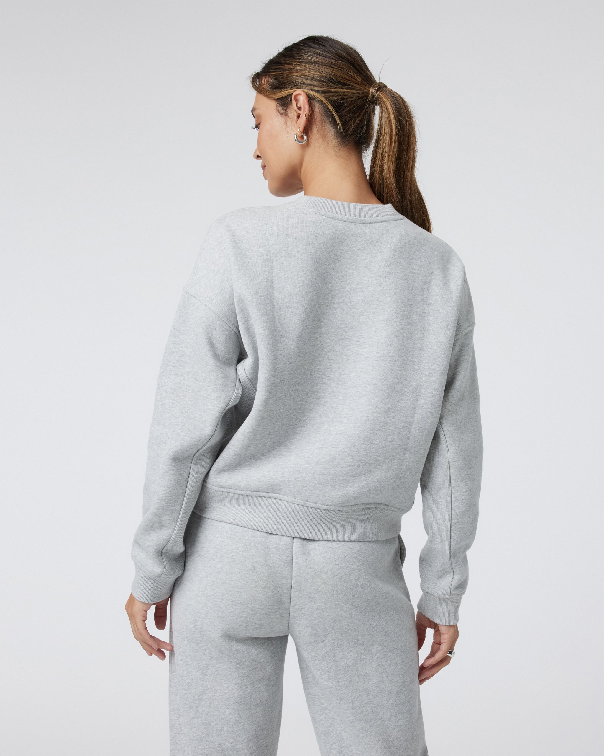 Restore Rib Crew | Light Heather Grey - Image 3