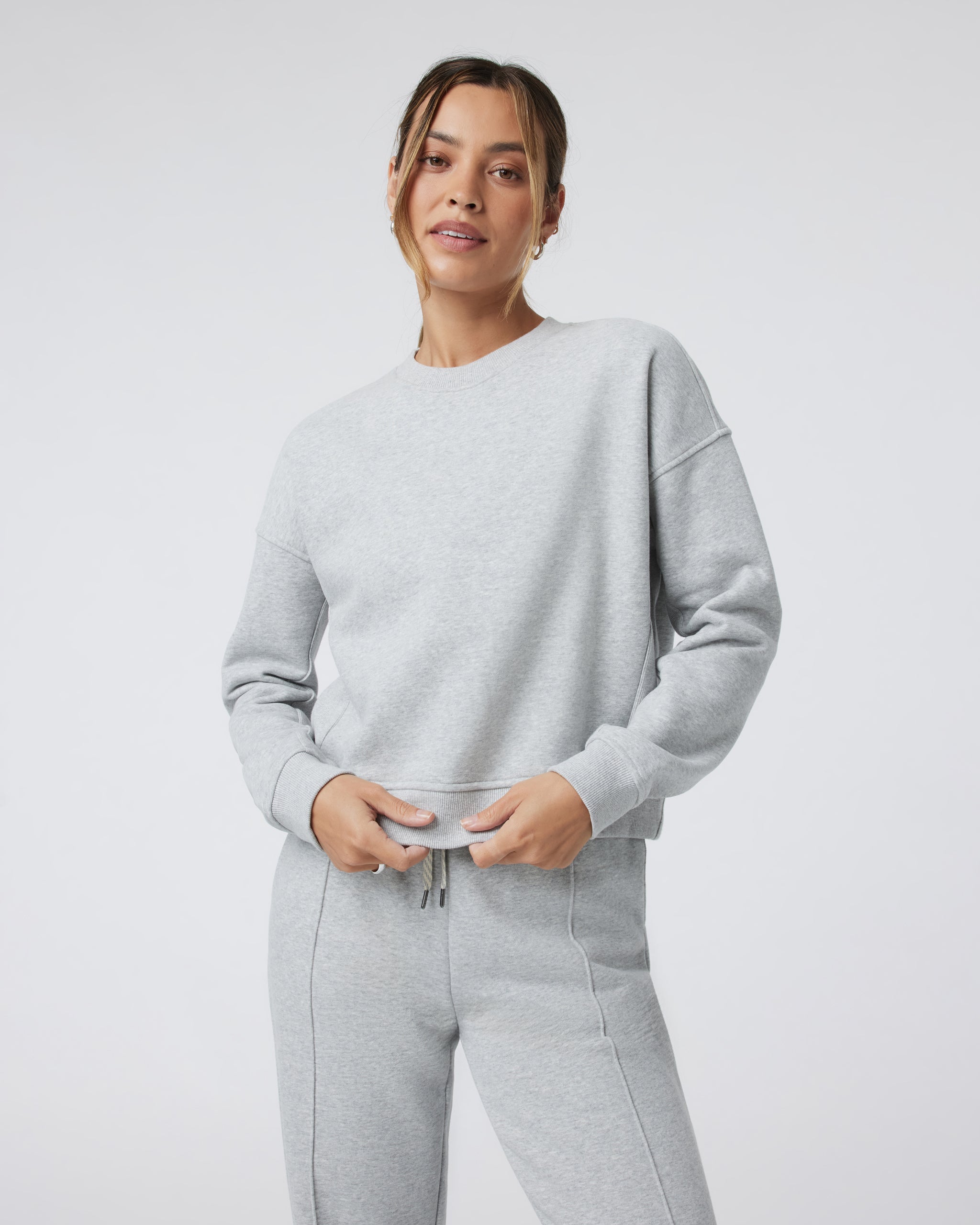 Restore Rib Crew | Light Heather Grey - Image 4