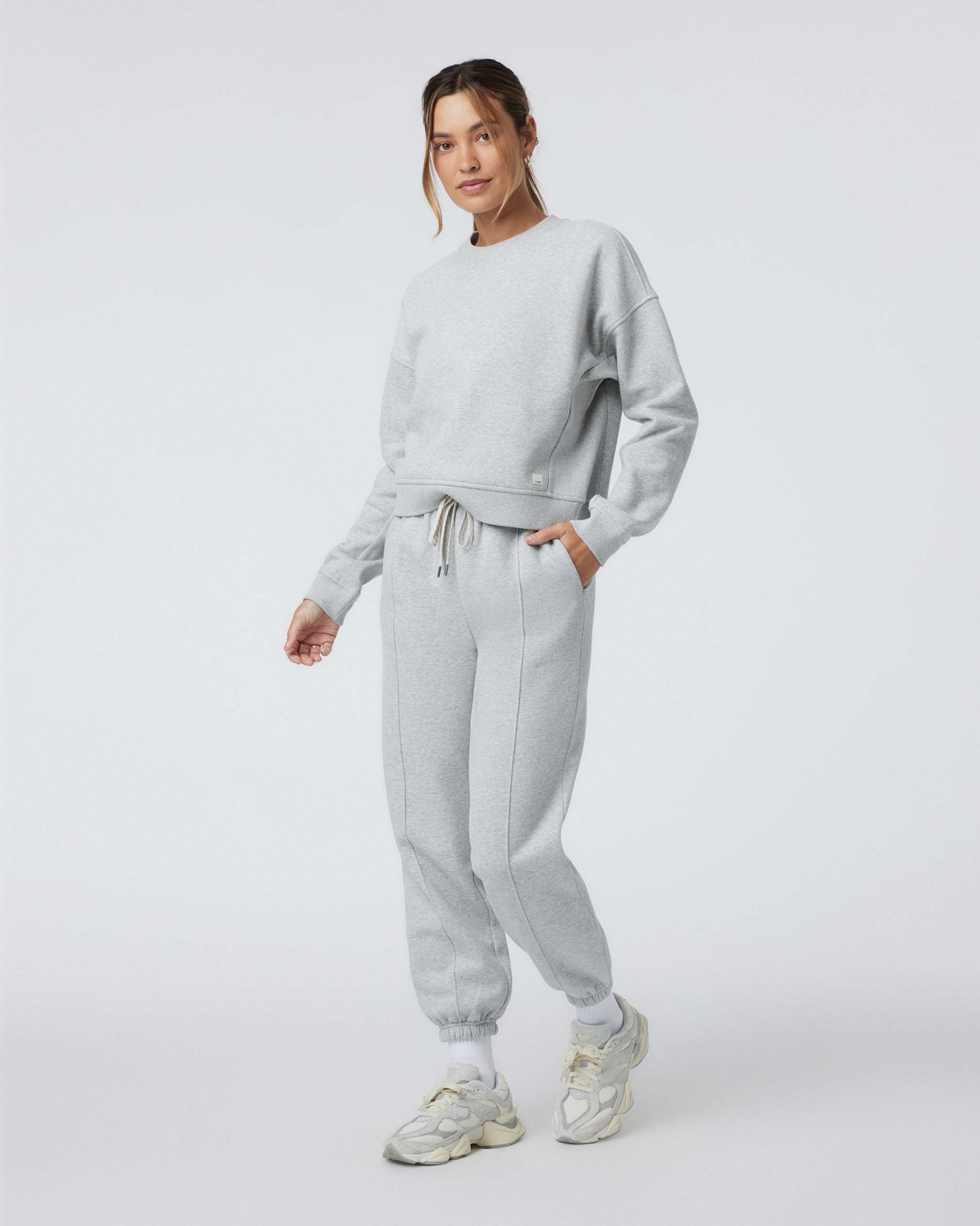 Restore Rib Crew | Light Heather Grey - Image 2