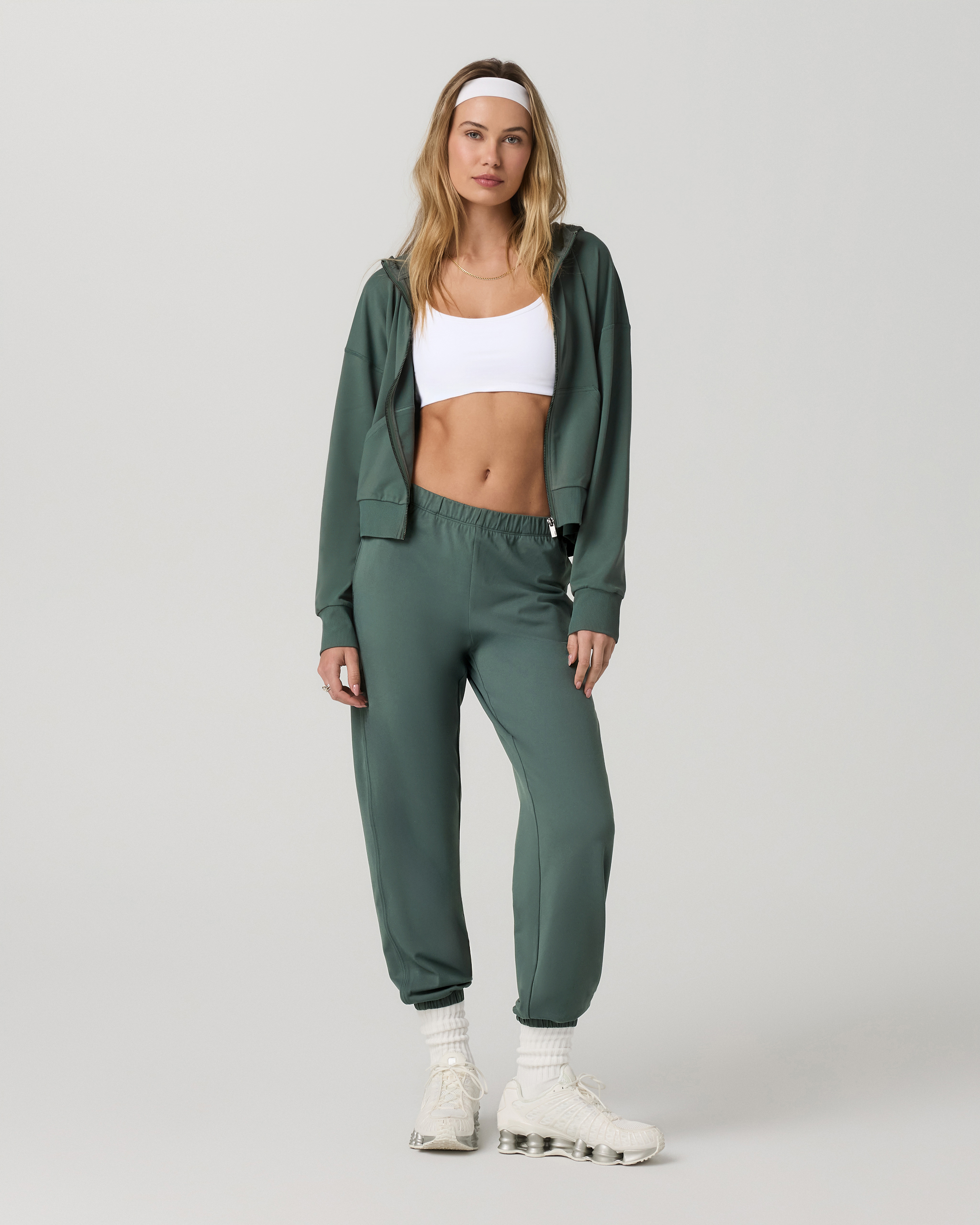 Halo Modern Full Zip Hoodie | Agate Green - Image 4