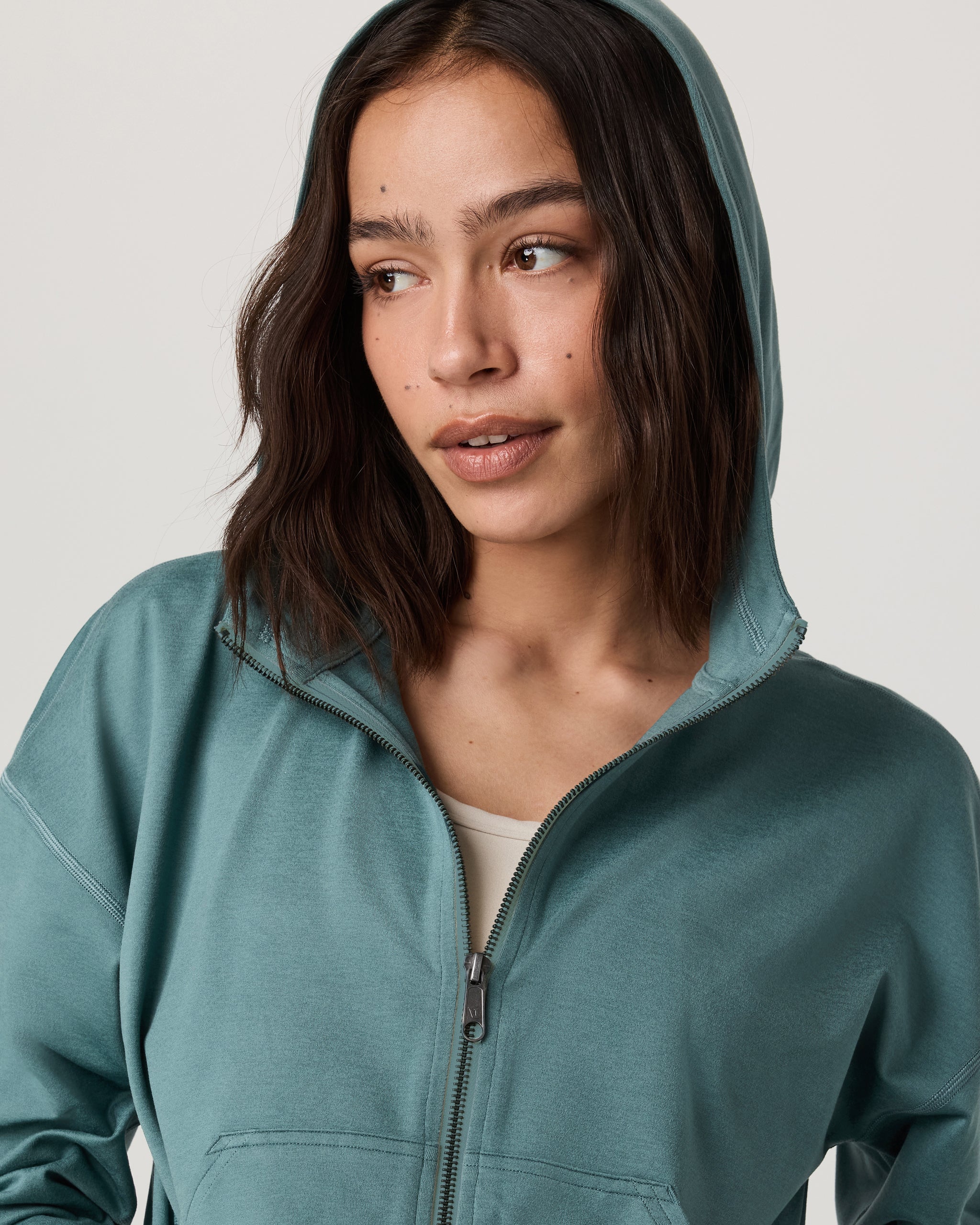 Halo Modern Full Zip Hoodie | Bluegrass Heather - Image 2