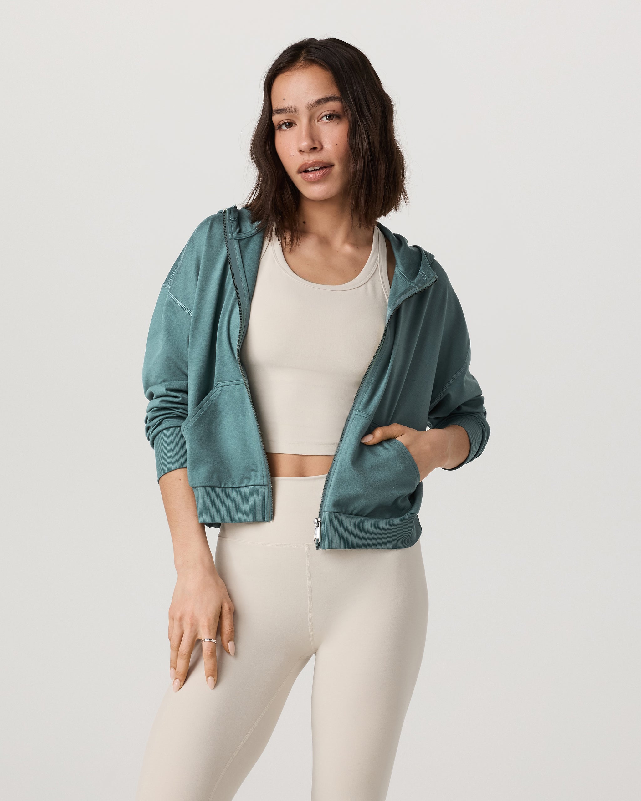 Halo Modern Full Zip Hoodie | Bluegrass Heather - Image 6