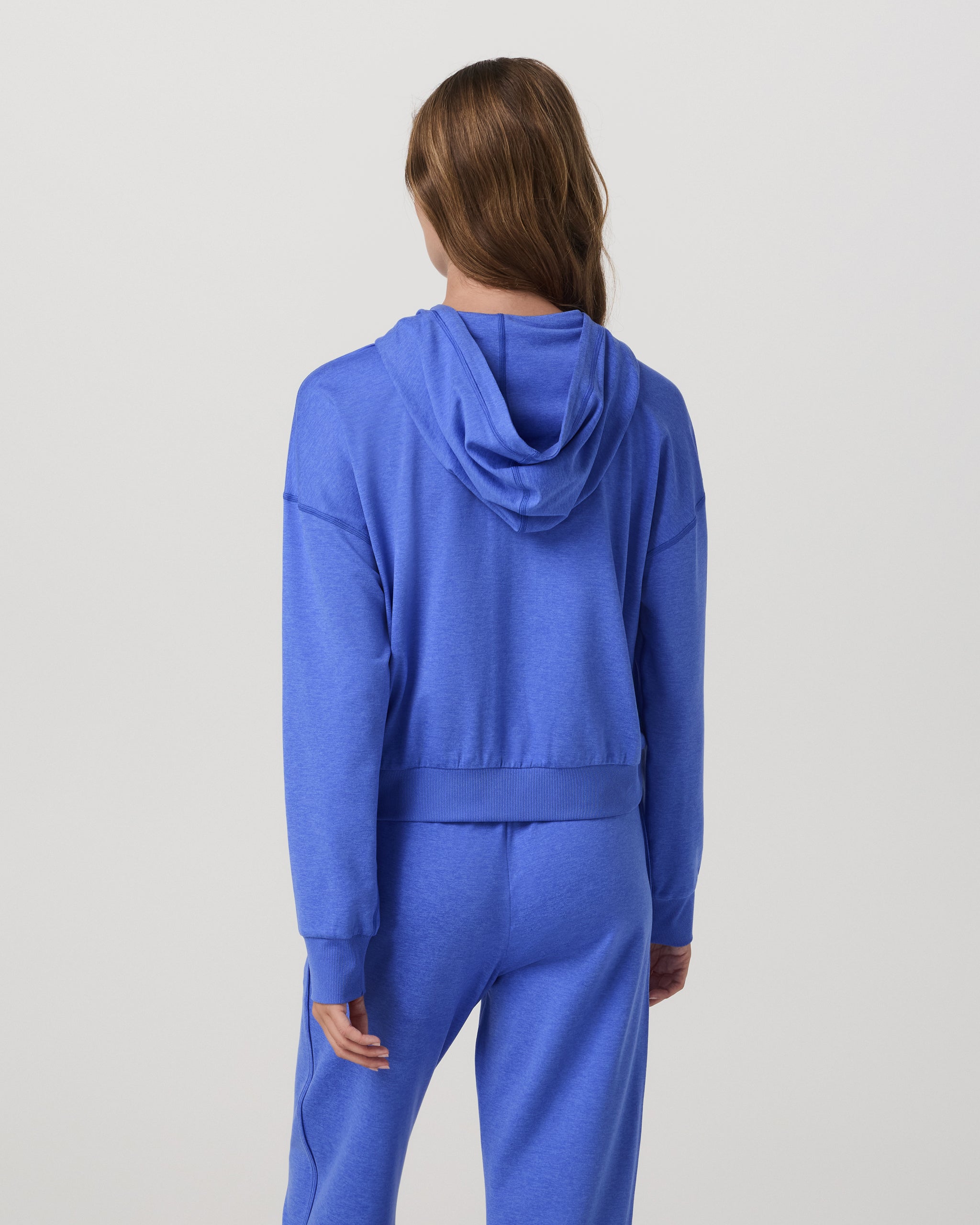 Halo Modern Full Zip Hoodie | Bright Iris Heather - Image 3