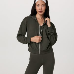 Halo Modern Full Zip Hoodie | Kale