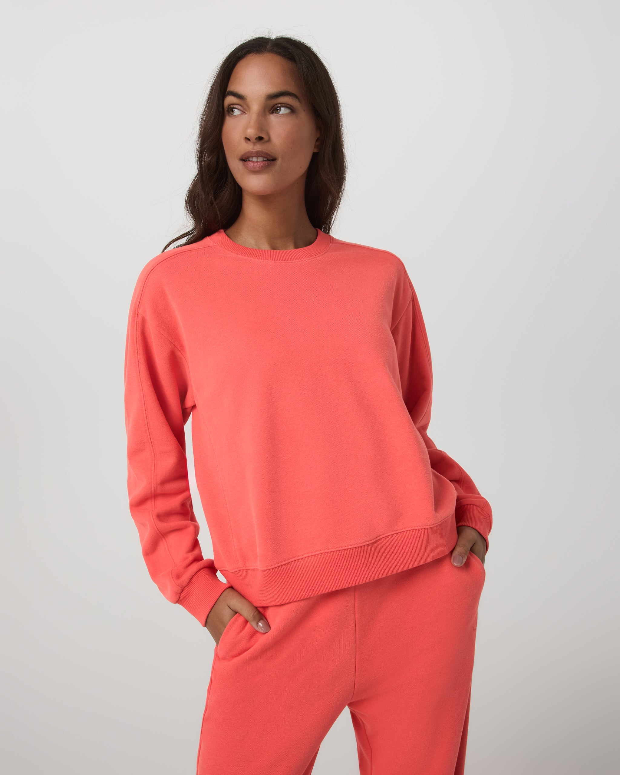 Sedona Seams Crew | Bright Coral - Image 2