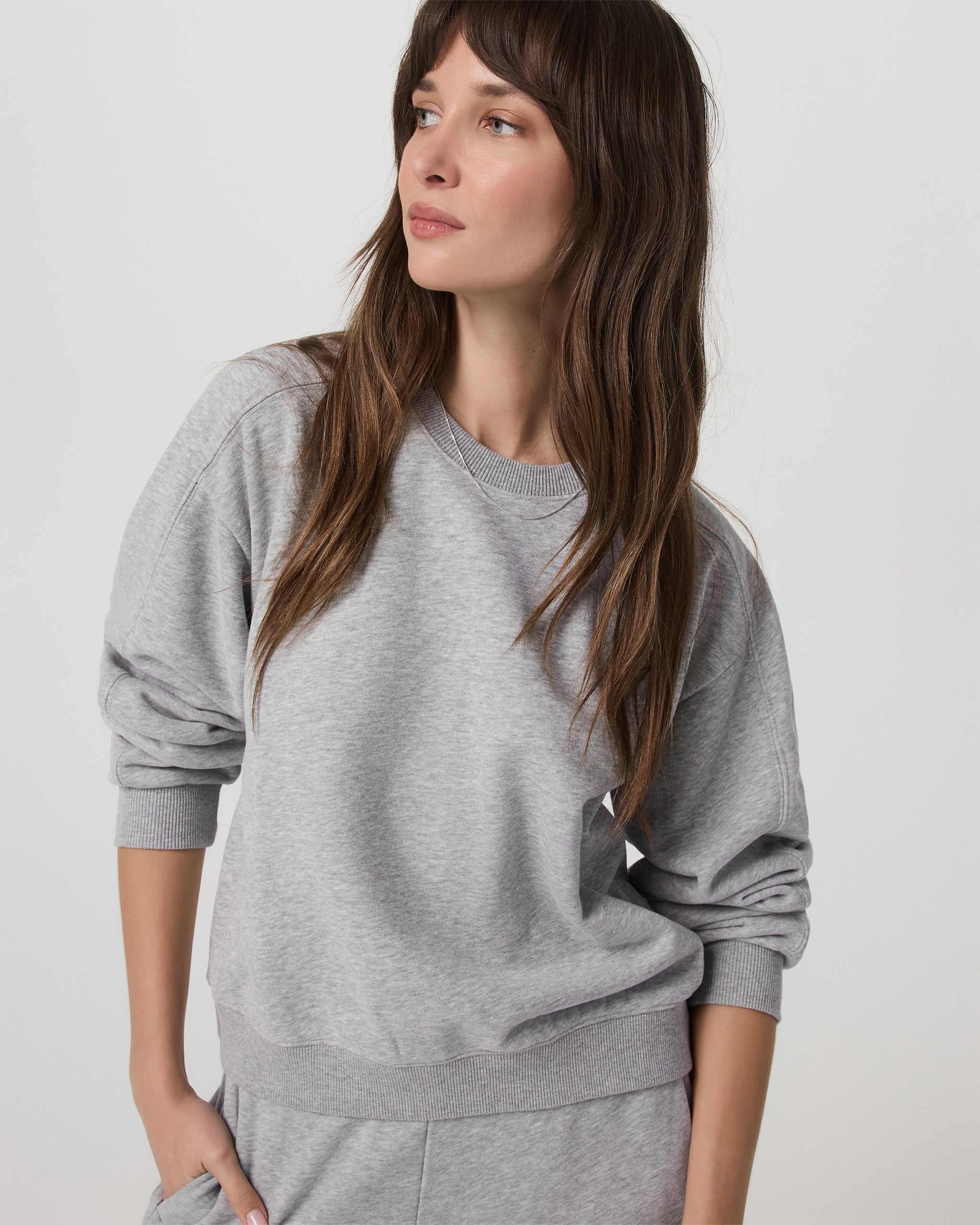 Sedona Seams Crew | Light Heather Grey - Image 2