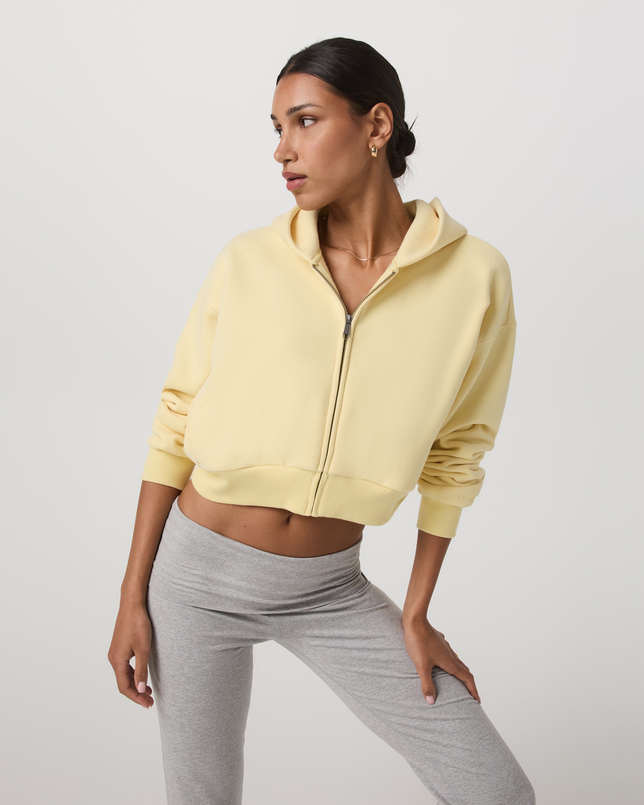 Restore Mini Full Zip Hoodie | Lemon Snap - Image 2