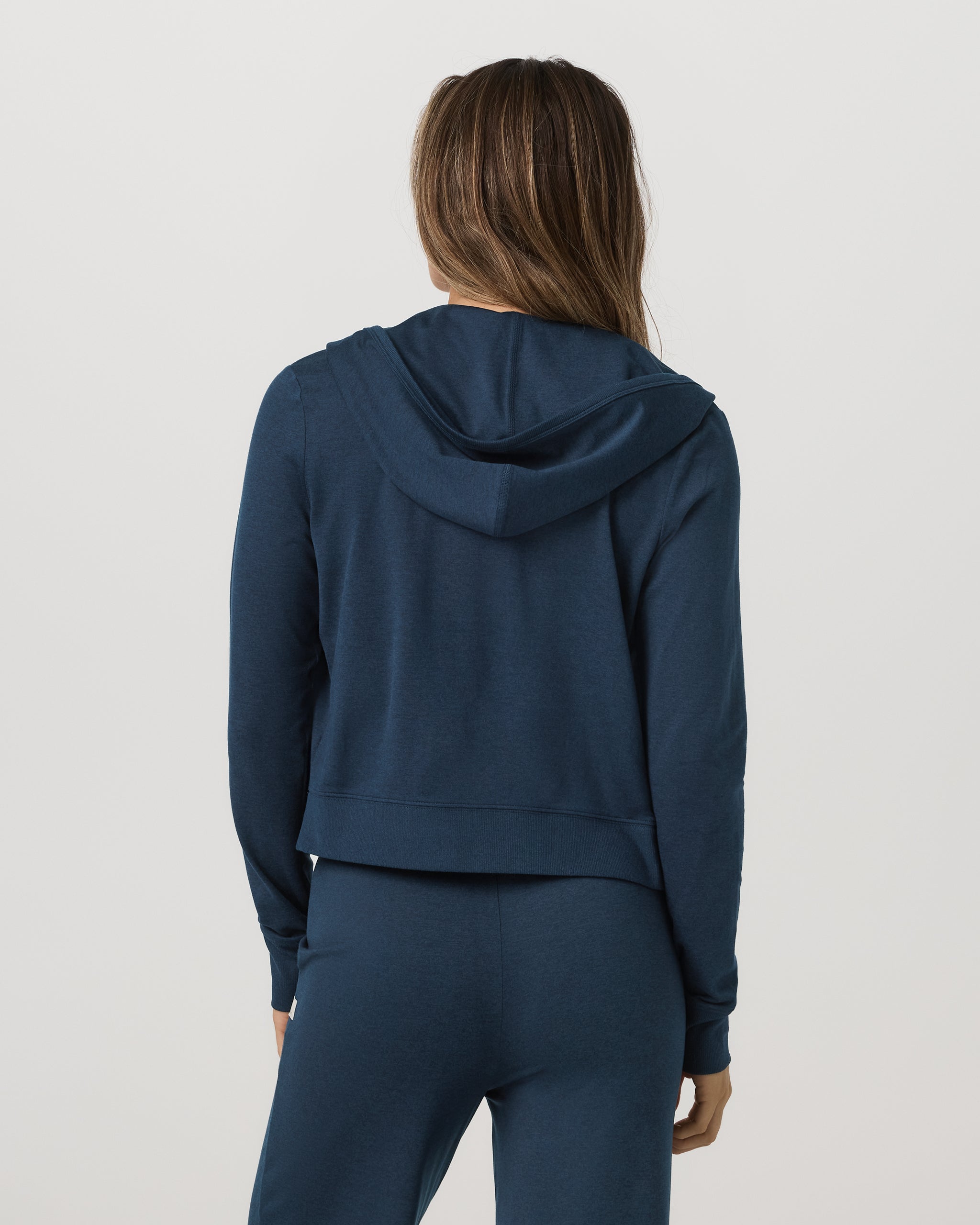 Halo Mini Full Zip Hoodie | Blue Coast Heather - Image 3