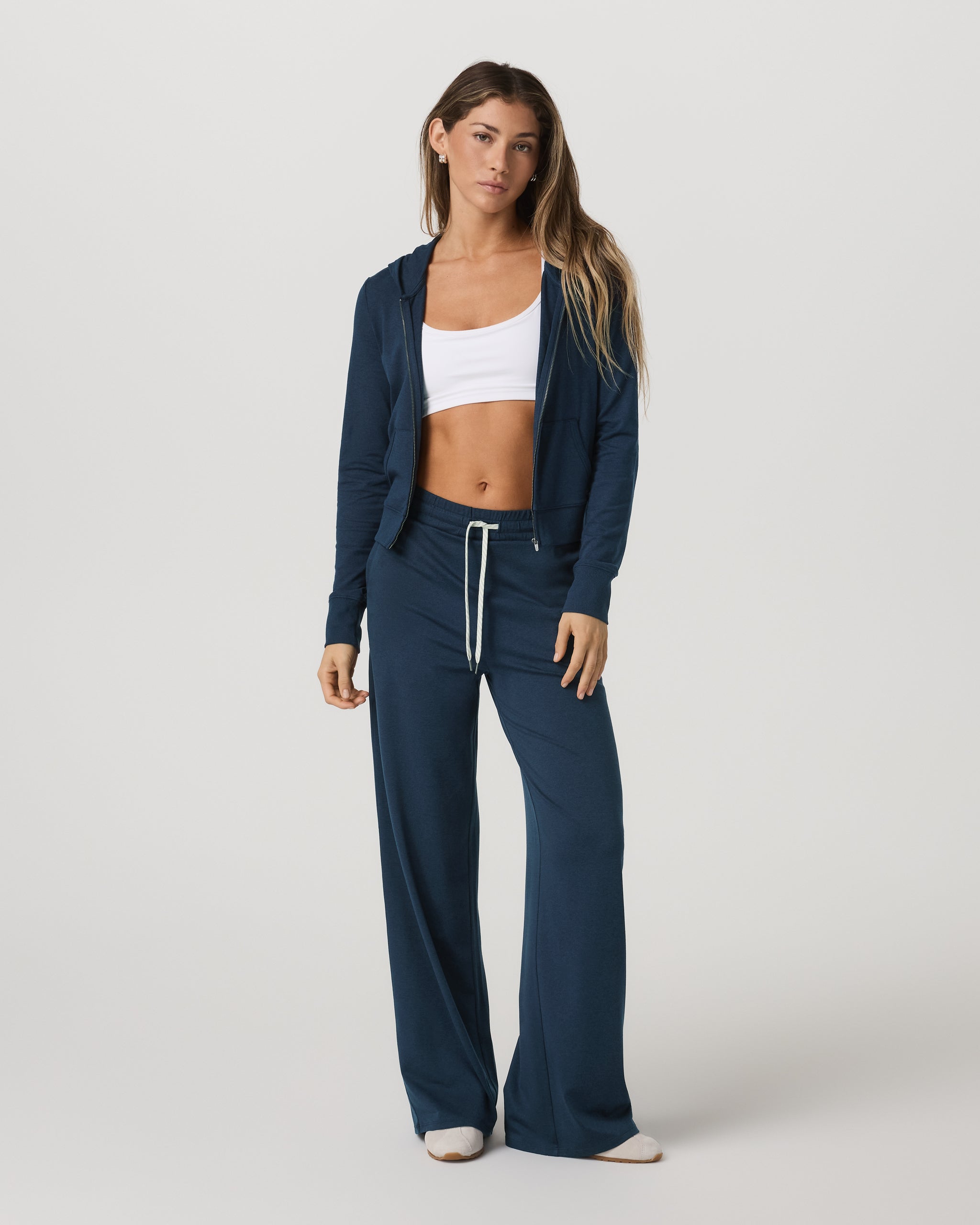 Halo Mini Full Zip Hoodie | Blue Coast Heather - Image 4