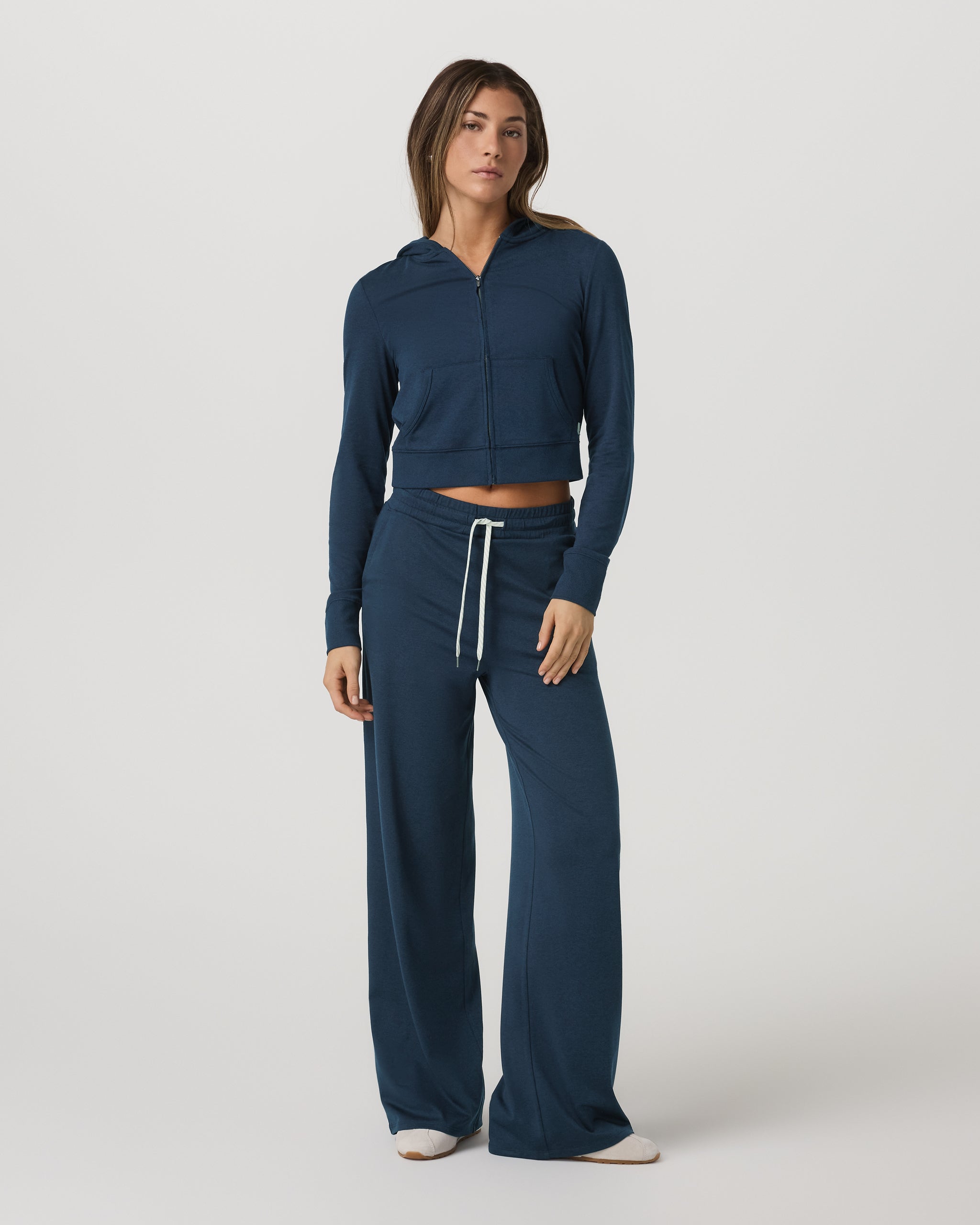 Halo Mini Full Zip Hoodie | Blue Coast Heather - Image 6