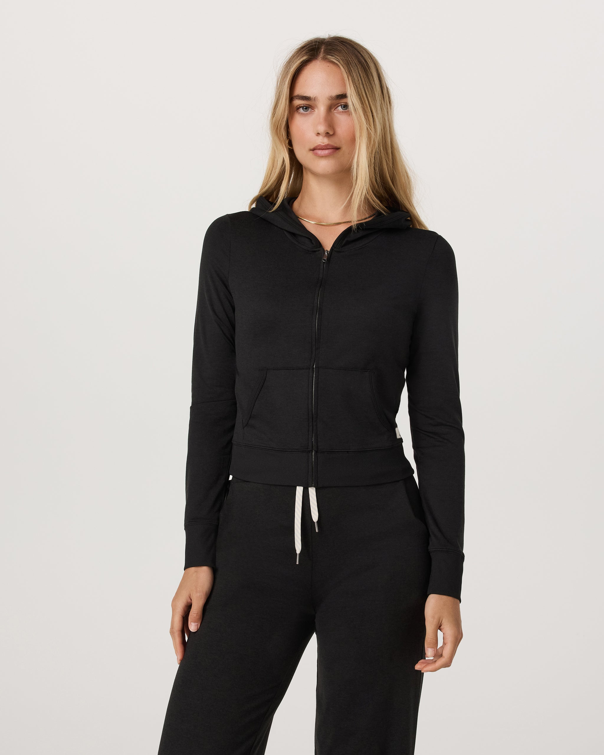 Halo Mini Full Zip Hoodie | Black Heather - Image 5
