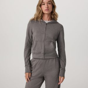 Halo Mini Full Zip Hoodie | Chia Heather