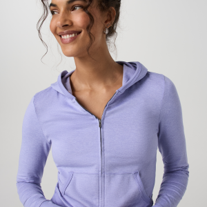Halo Mini Full Zip Hoodie | Hyacinth Heather