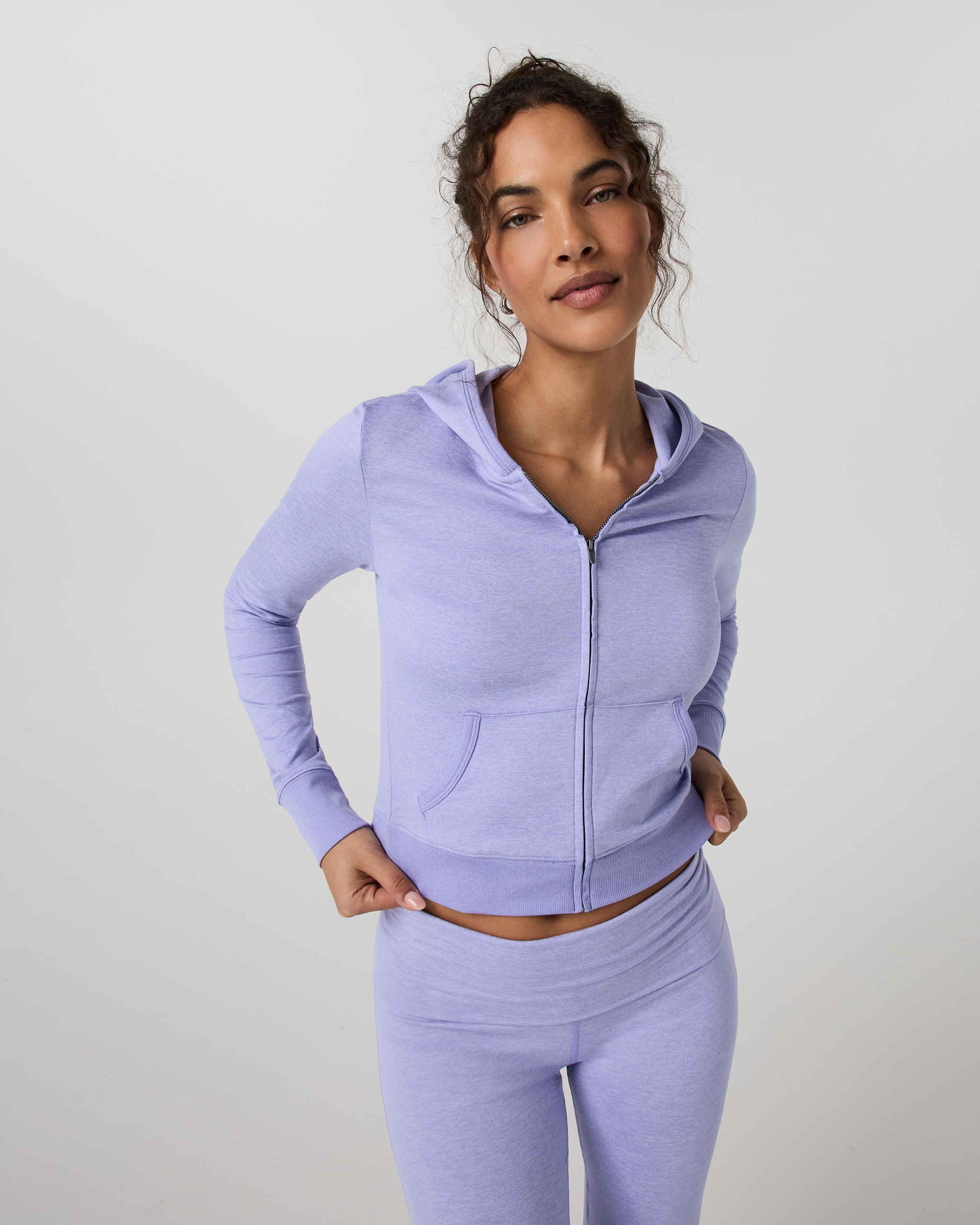 Halo Mini Full Zip Hoodie | Hyacinth Heather - Image 4