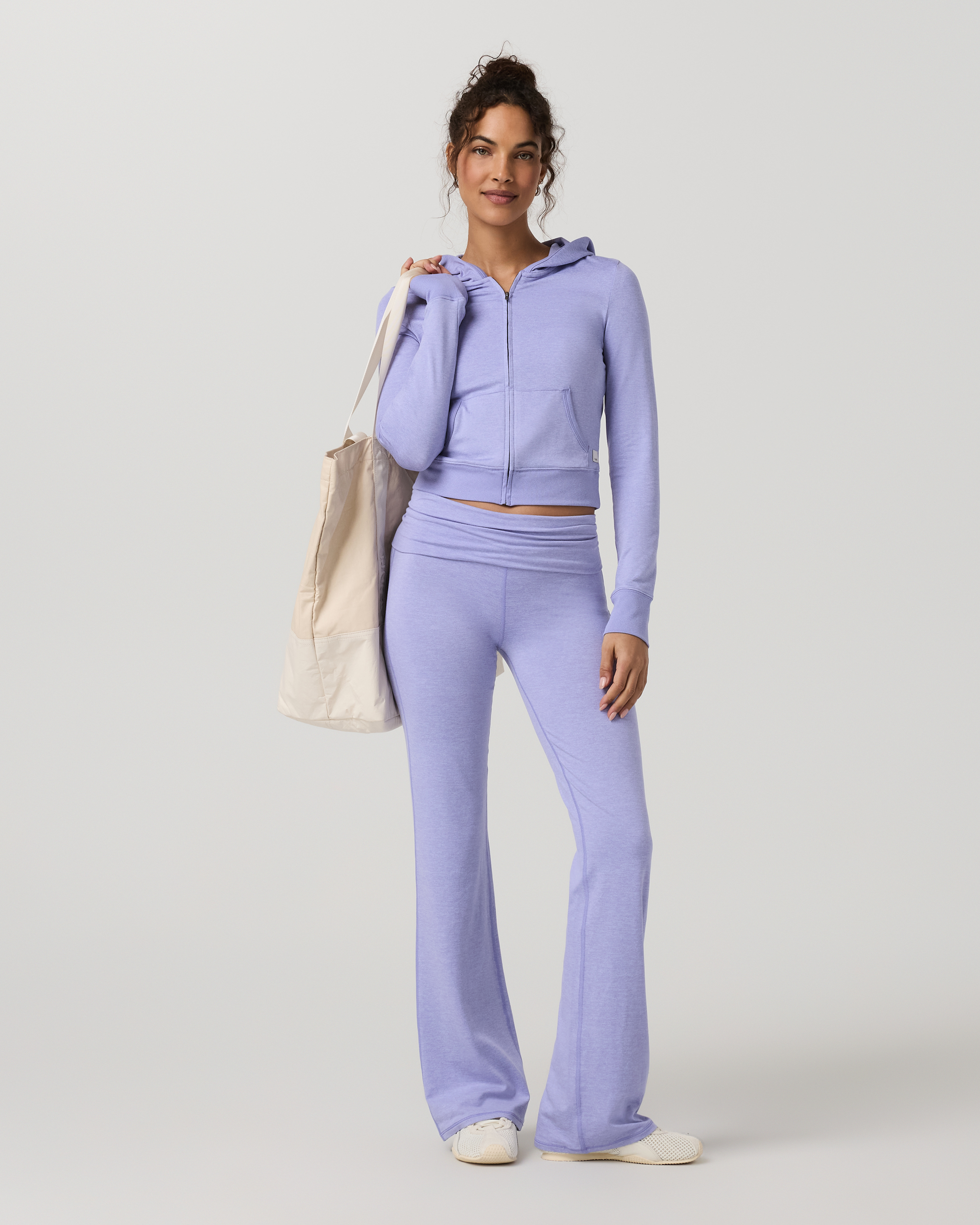 Halo Mini Full Zip Hoodie | Hyacinth Heather - Image 2