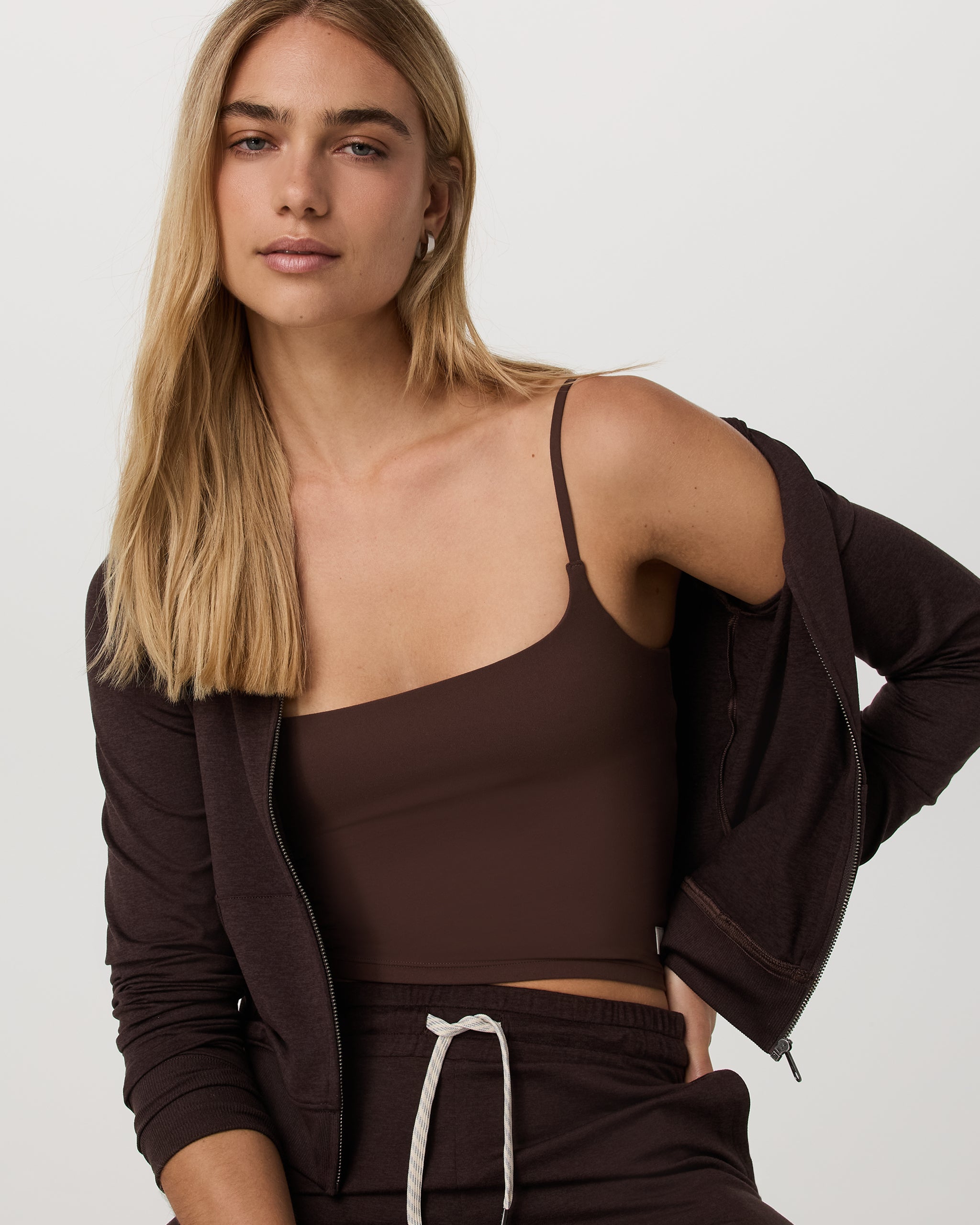 Halo Mini Full Zip Hoodie | Java Heather - Image 2