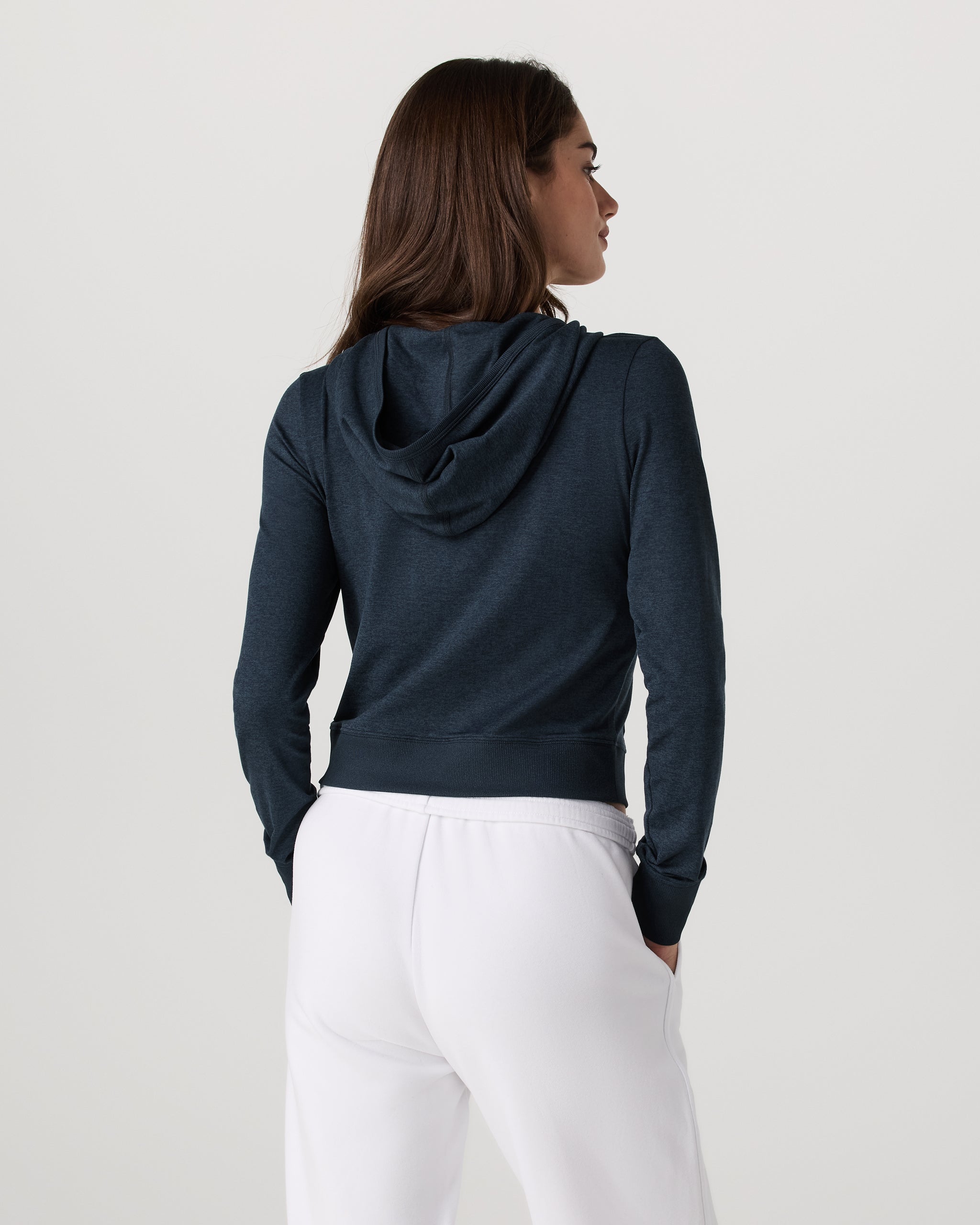Halo Mini Full Zip Hoodie | Midnight Heather - Image 3