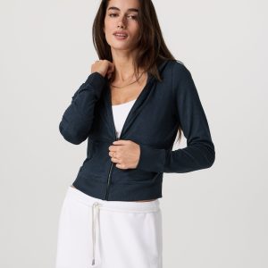 Halo Mini Full Zip Hoodie | Midnight Heather