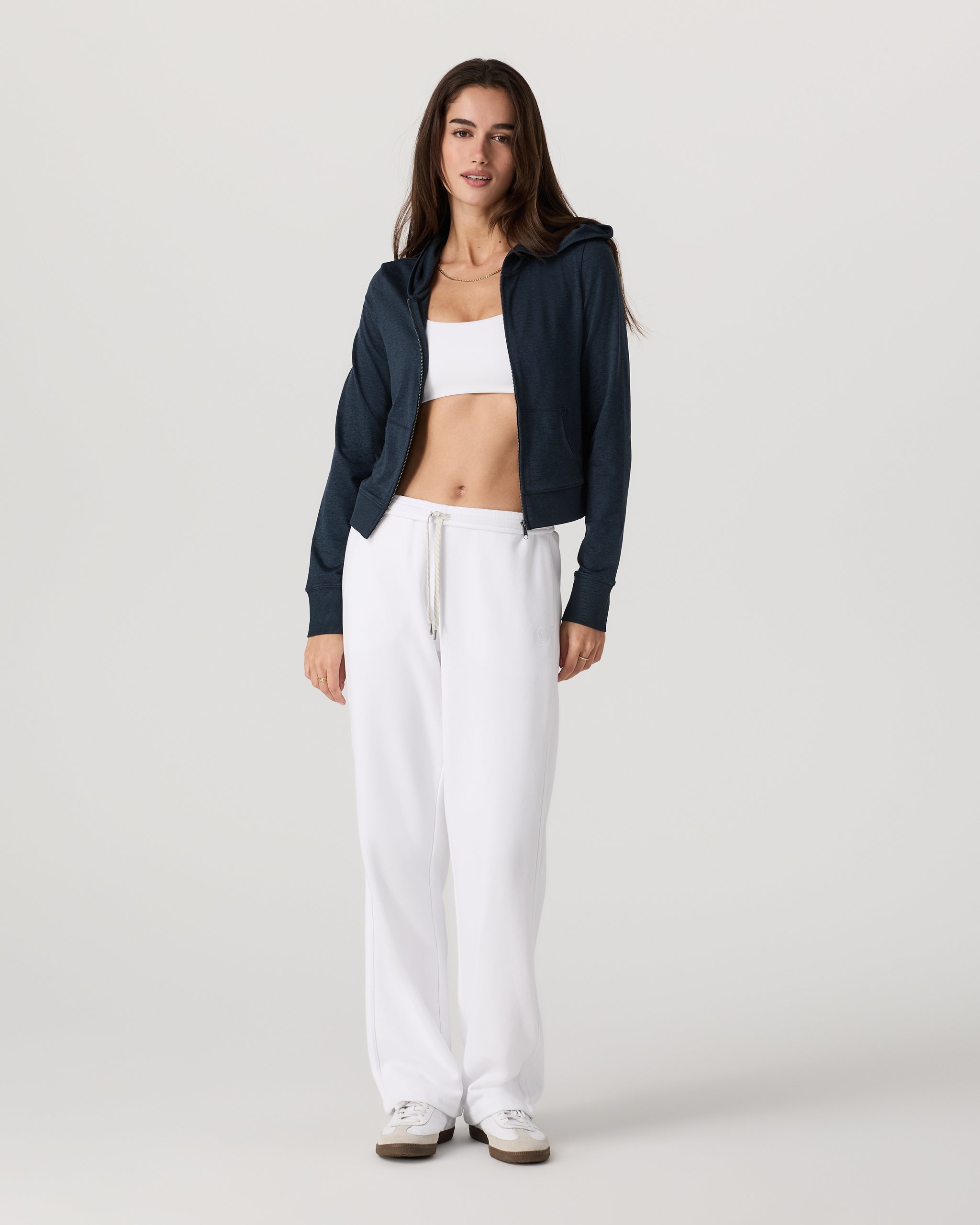 Halo Mini Full Zip Hoodie | Midnight Heather - Image 4