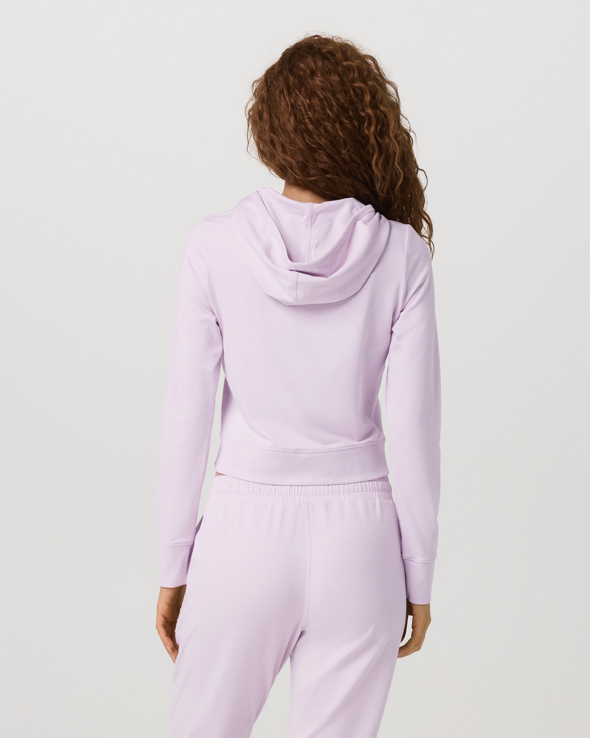 Halo Mini Full Zip Hoodie | Lilac Breeze Heather - Image 3
