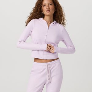 Halo Mini Full Zip Hoodie | Lilac Breeze Heather
