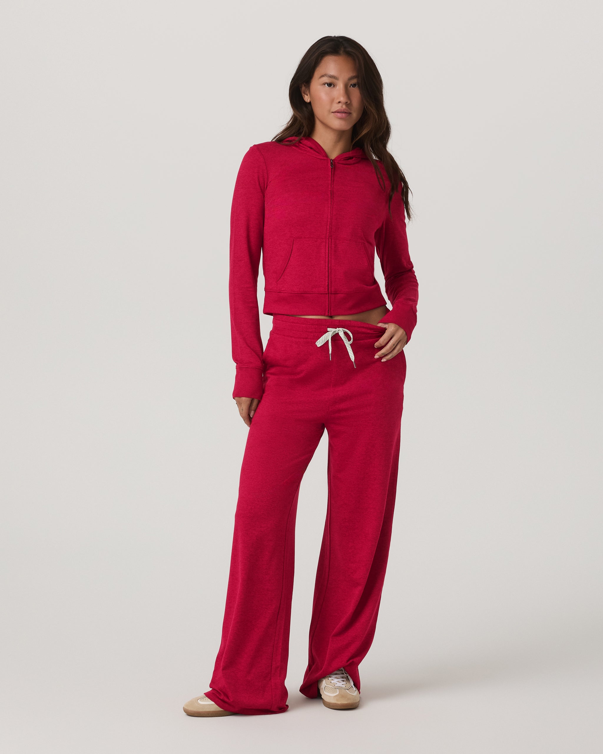 Halo Essential Wideleg Pant | Strawberry Heather - Image 2