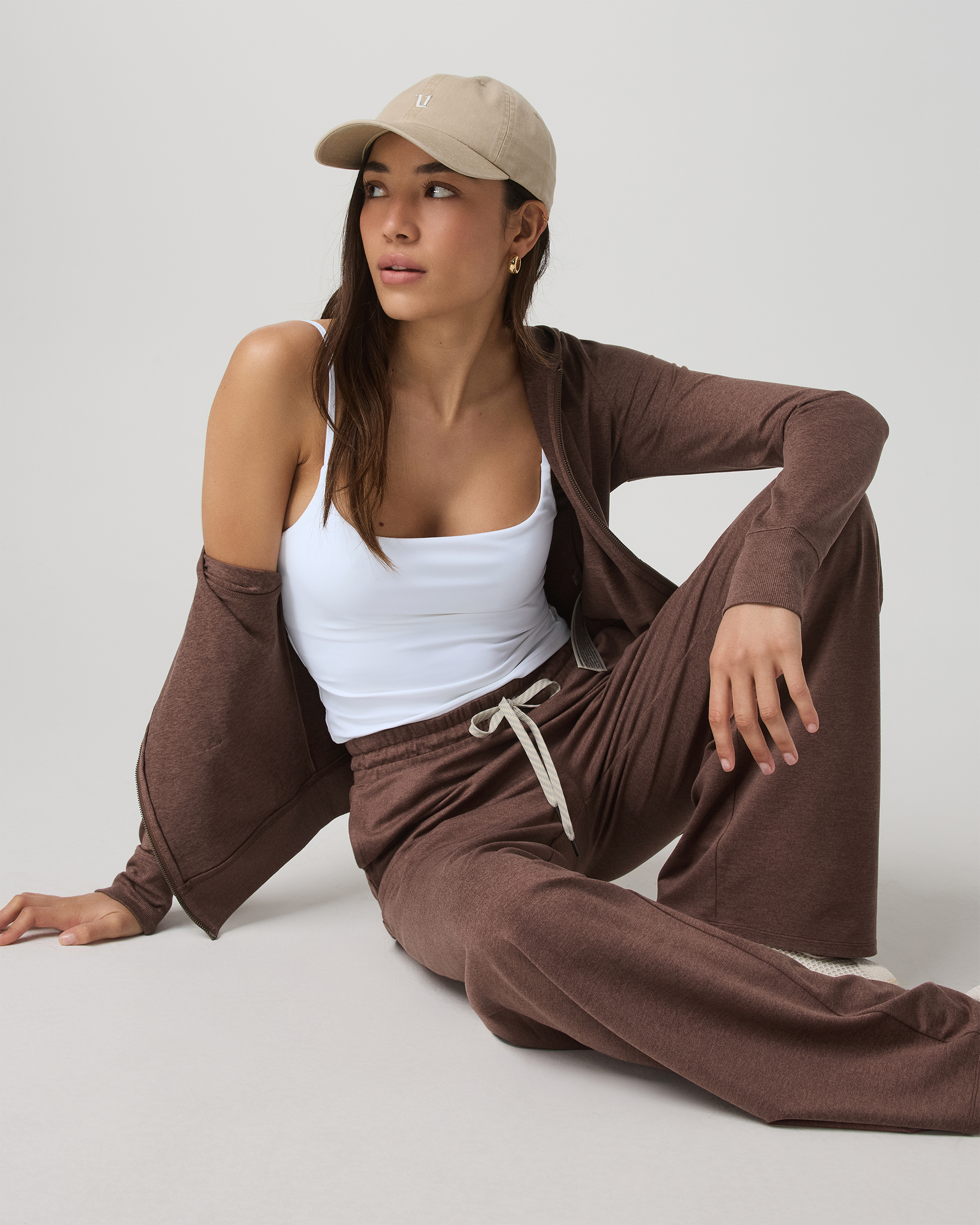 Halo Mini Full Zip Hoodie | Sable Heather - Image 4
