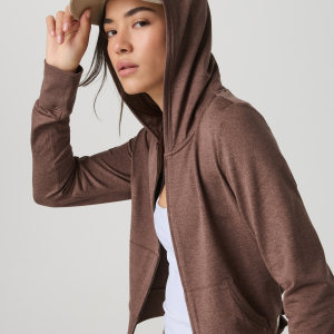Halo Mini Full Zip Hoodie | Sable Heather