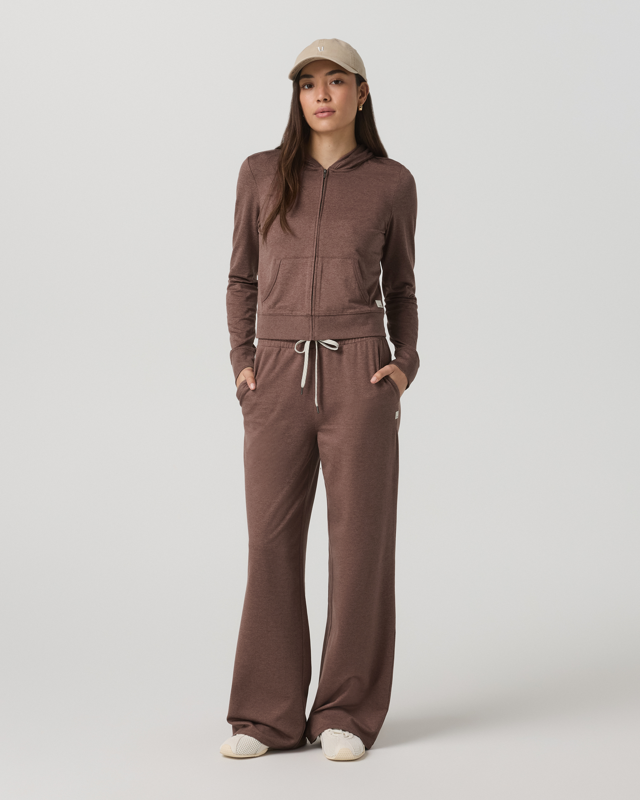 Halo Mini Full Zip Hoodie | Sable Heather - Image 2