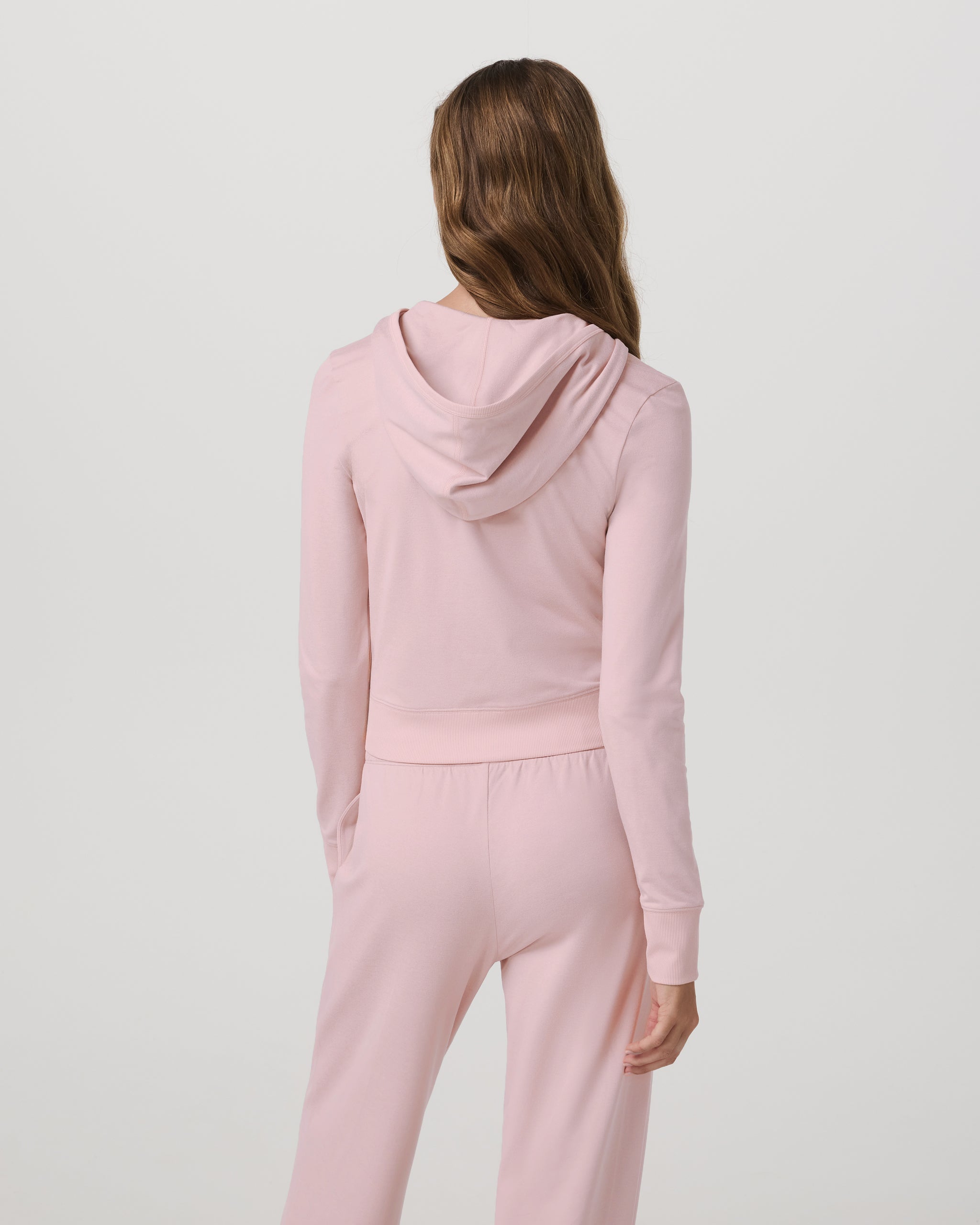Halo Mini Full Zip Hoodie | Vintage Rose Heather - Image 3