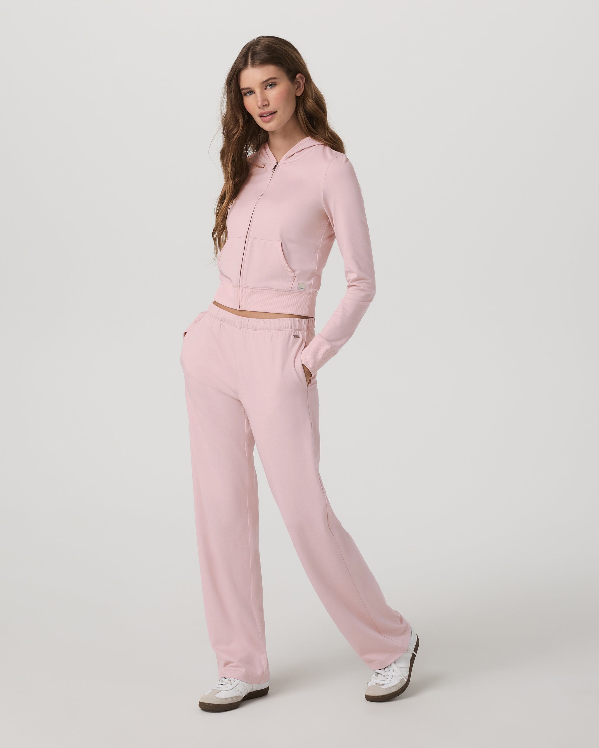 Halo Mini Full Zip Hoodie | Vintage Rose Heather - Image 2